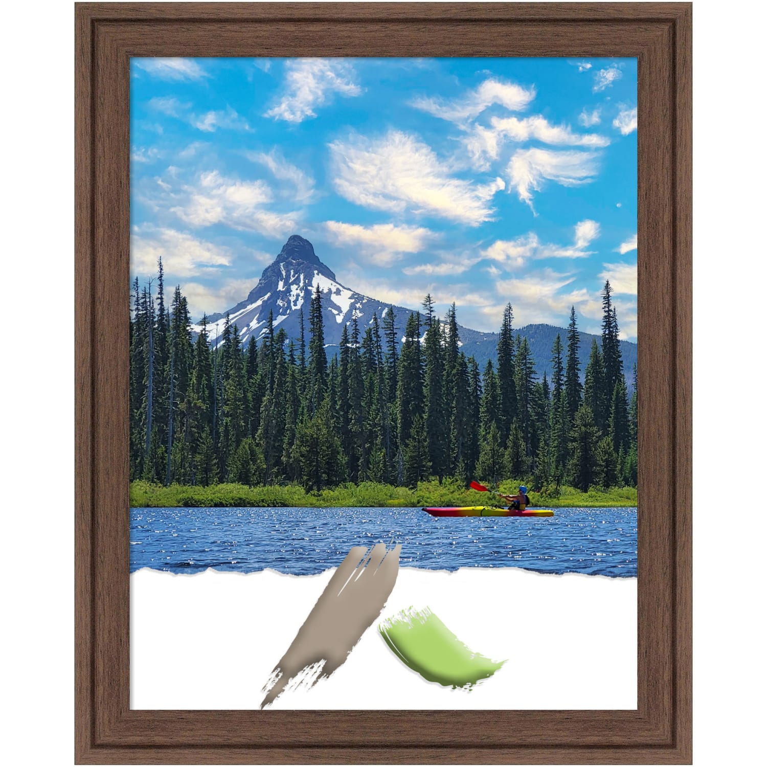 Amanti Art Florence Picture Frame, 13in x 16in, Opening Size 11in x 14in, Medium Brown