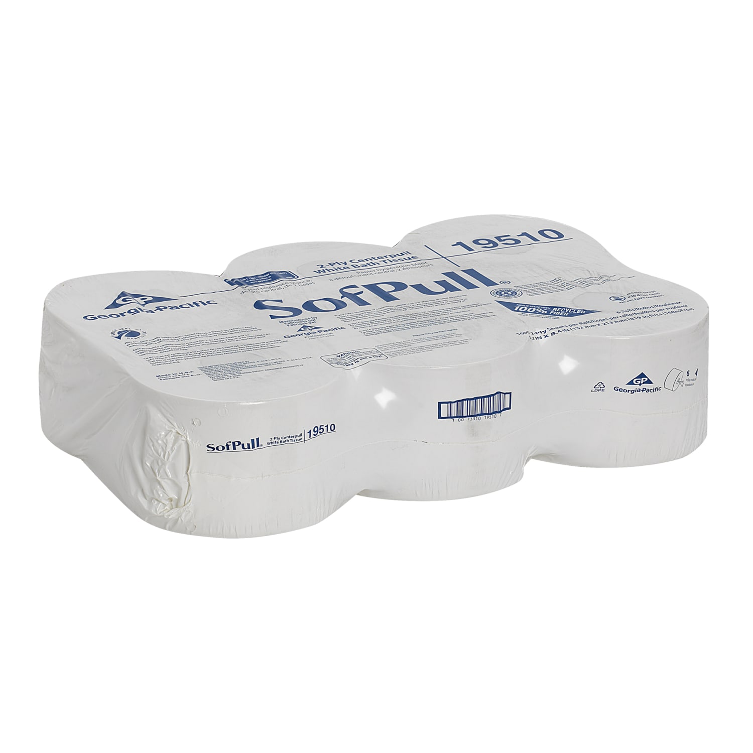 Sofpull by GP PRO, 2 Ply, Center Pull Tissue Paper, 8.4x5.25, 100% Recycled, White, 1000 Sheets, 6 Rolls per Case - Image 5