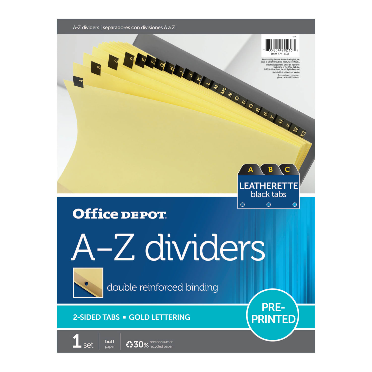 Office Depot Brand Preprinted Tab Dividers, A-Z Tab - Image 3