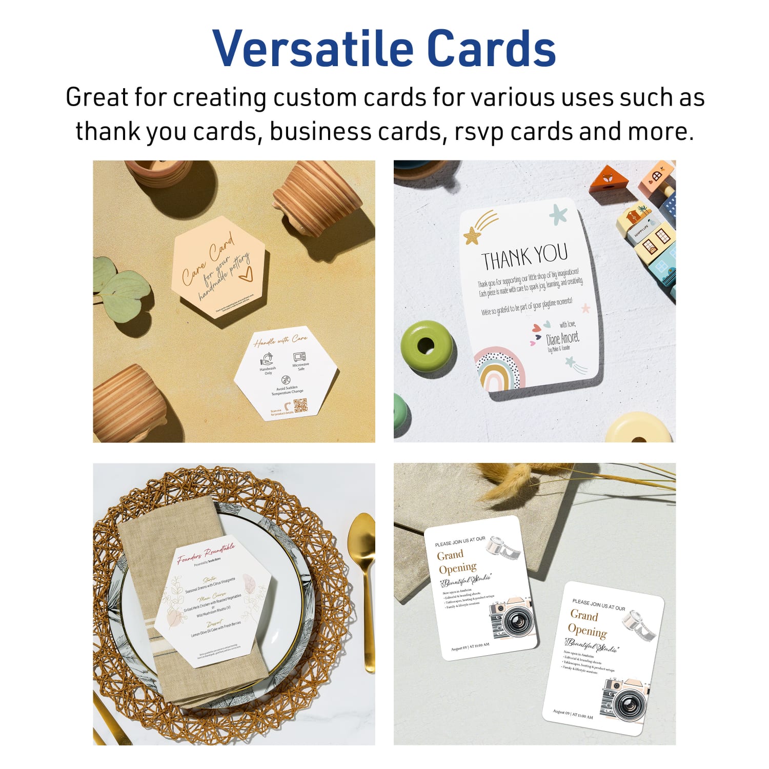 Avery Printable Flat Cards With Sure Feed Technology, 5inx7in Arched Rectangle, Matte White, Pack Of 100 - Image 5
