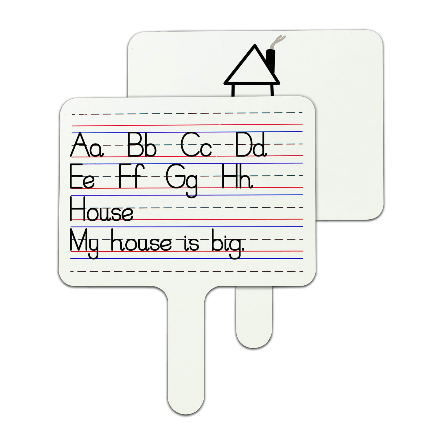 C-Line 2-Sided Dry-Erase Answer Paddles, 10in x 8in, White, Pack Of 12 Paddles - Image 3