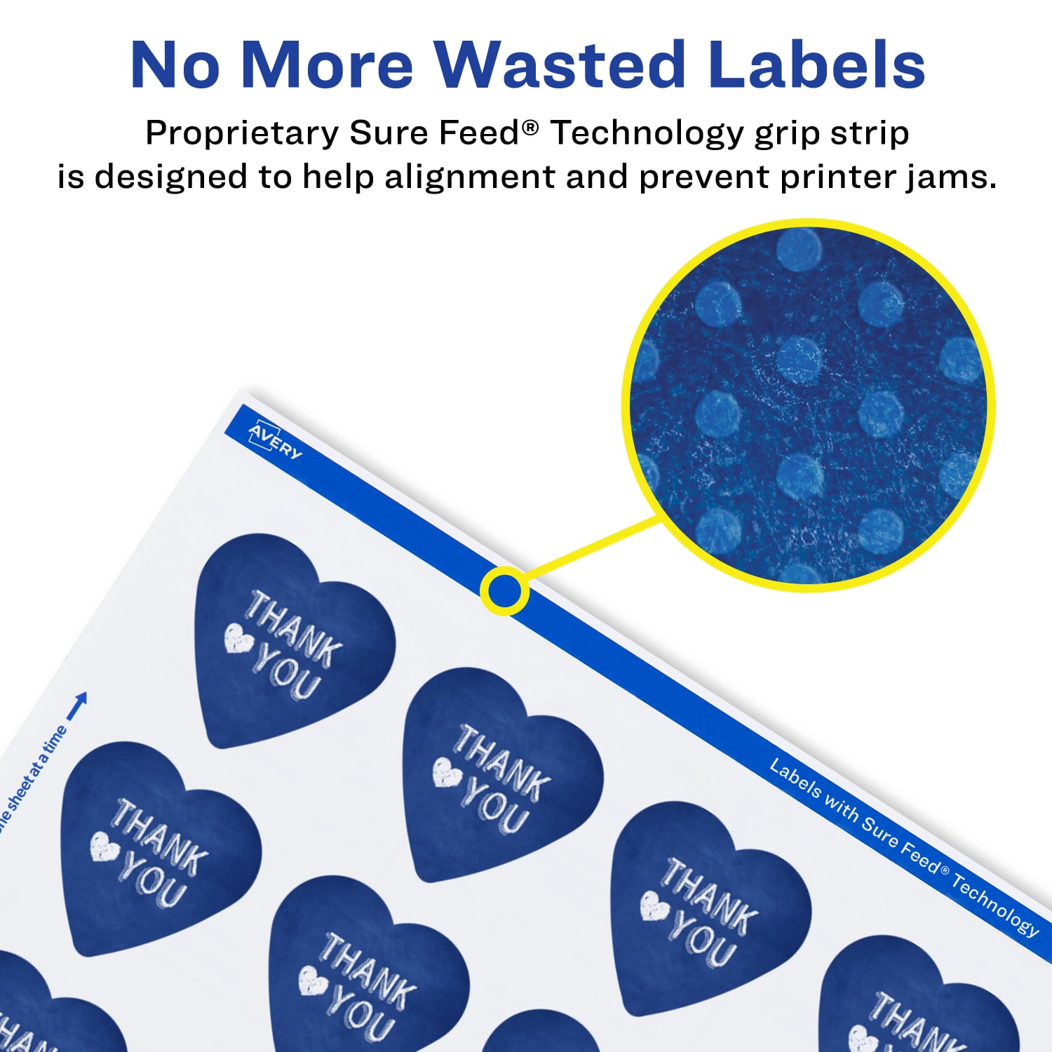 Avery Permanent Labels With Sure Feed, 94601-WMP100, Heart, 3/4in x 3/4in, White, Pack Of 8,000 - Image 5