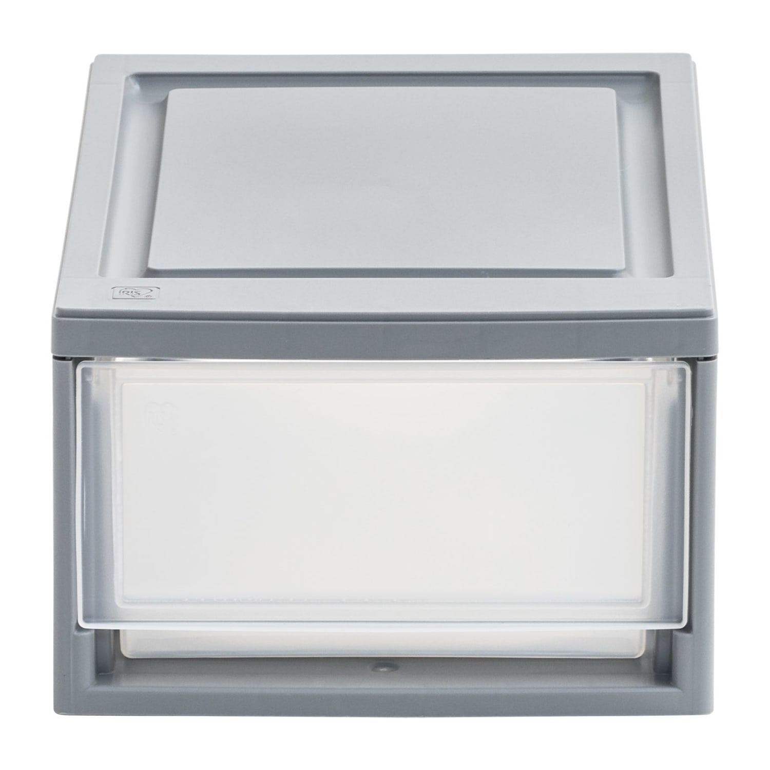 Iris Stackable Storage Bins With Drawers, 5-7/16inH x 8-1/2inW x 13-1/8in, Gray, Set Of 5 Bins - Image 4