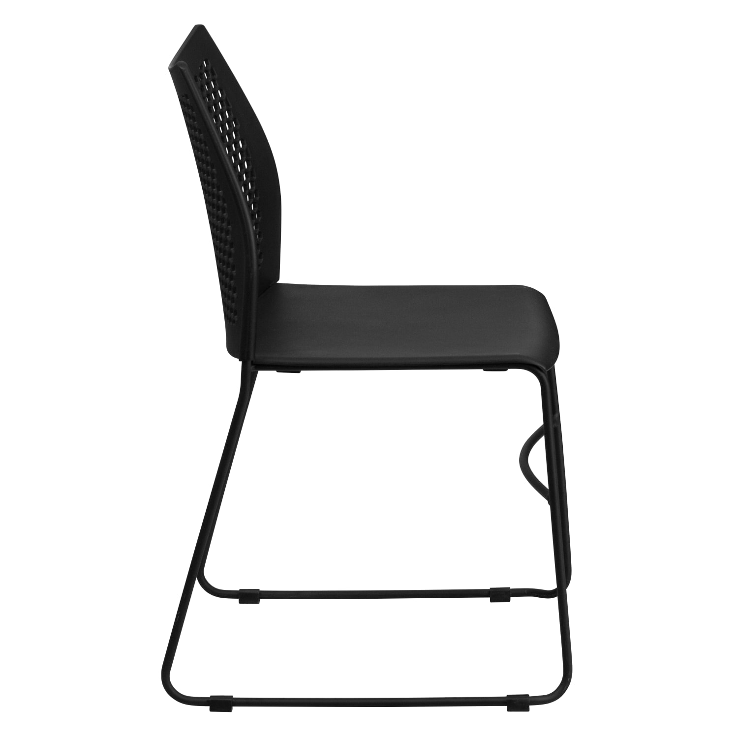 Flash Furniture HERCULES Series Sled-Base Stack Chair With Air-Vent Back, Black - Image 12