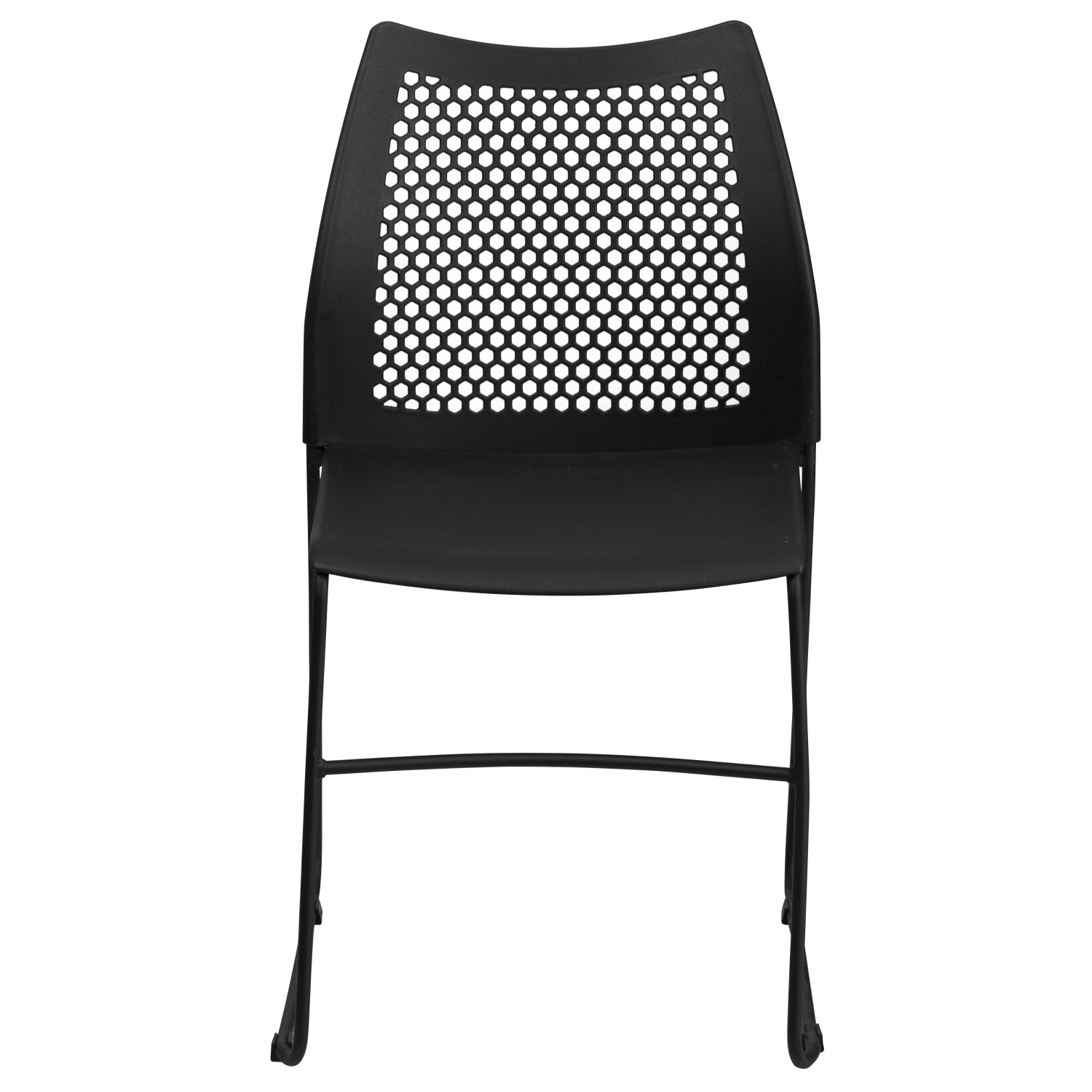 Flash Furniture HERCULES Series Sled-Base Stack Chair With Air-Vent Back, Black - Image 13