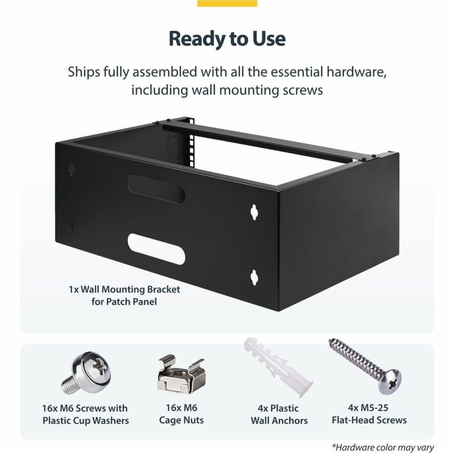 StarTech.com 4U Wall Mount Rack, 13.78in Deep, 19 inch Wall Mount Network Rack, Wall Mounting Patch Panel Bracket for Switch/IT Equipment - Image 6