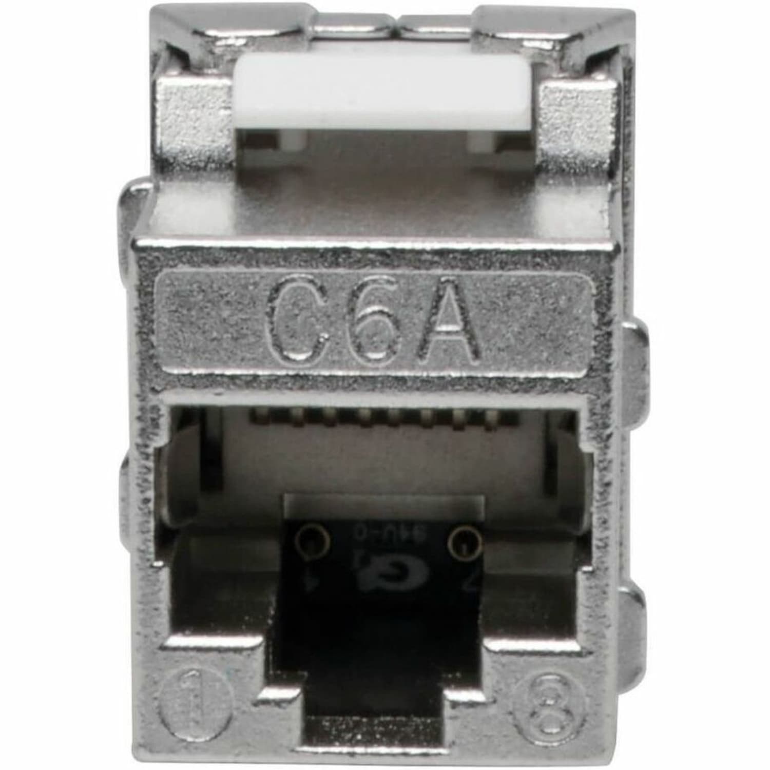 Eaton Tripp Lite Series Cat6a/Cat6/Cat5e Toolless Keystone Jack RJ45, Shielded, Dust Cap PoE/PoE+ Compliant, TAA - Modular insert - CAT 5/5e/6 - RJ-45 - white, silver - government GSA - TAA Compliant - Image 5