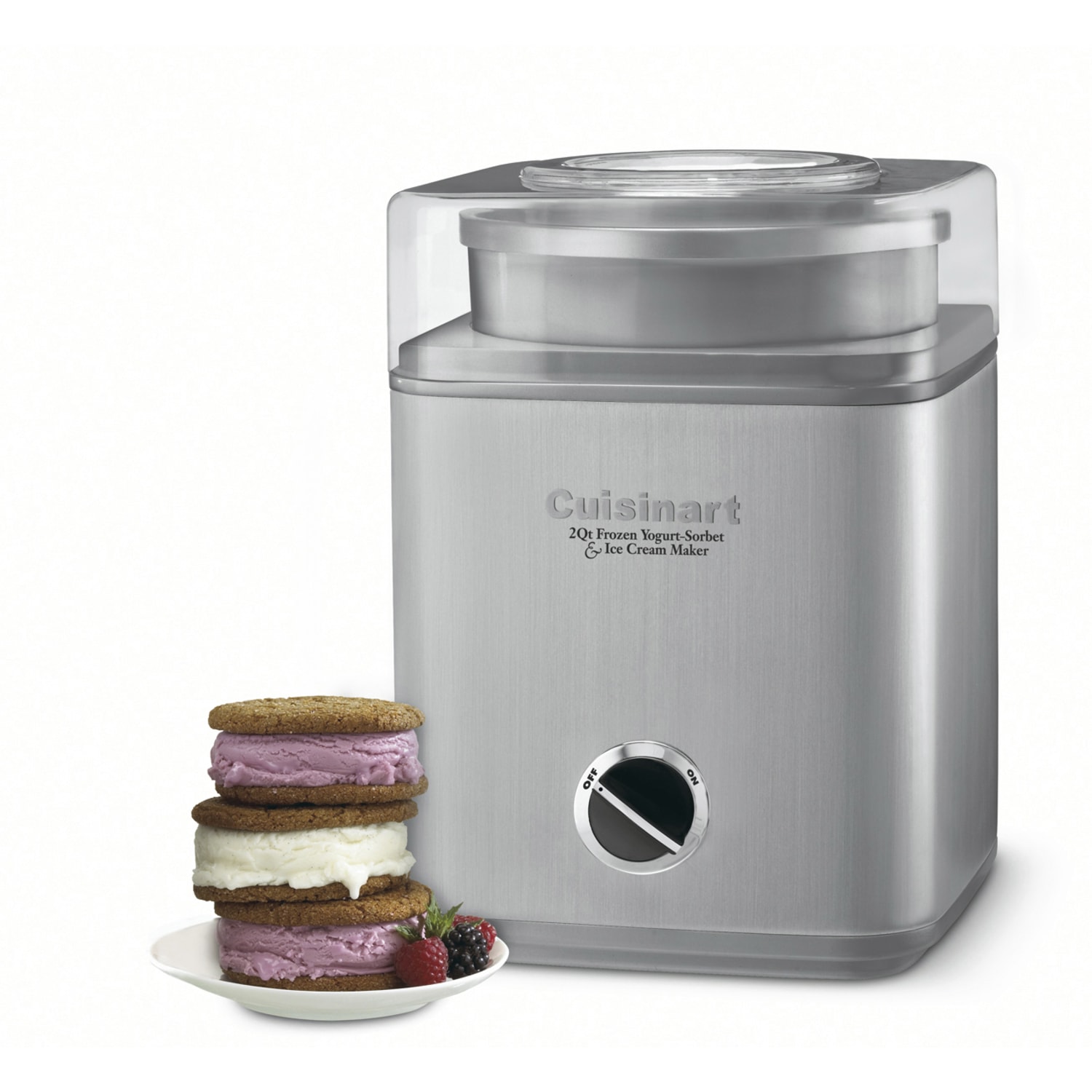 Cuisinart Pure Indulgence 2 Qt Frozen Yogurt-Sorbet & Ice Cream Maker, Silver - Image 3