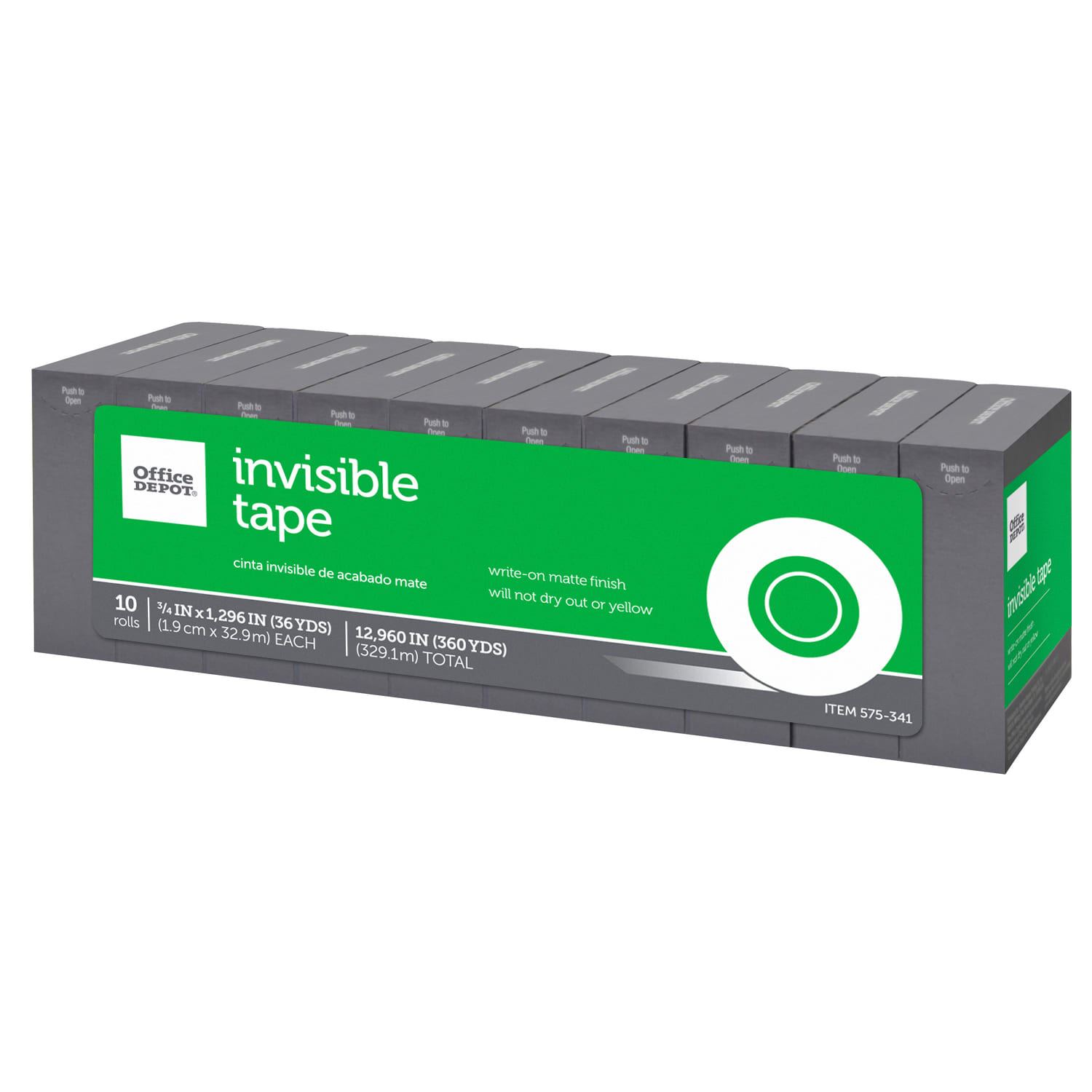 Office Depot Brand Invisible Tape Refills, 3/4in x 1,296in, Pack Of 10 - Image 4