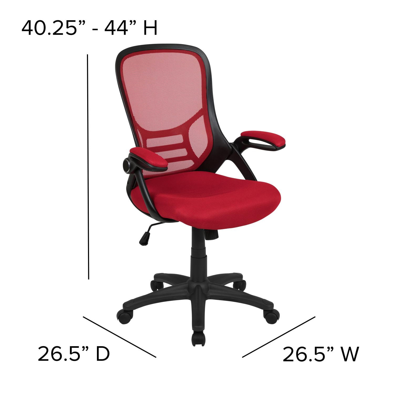Flash Furniture Ergonomic Mesh High-Back Office Chair, Red - Image 8