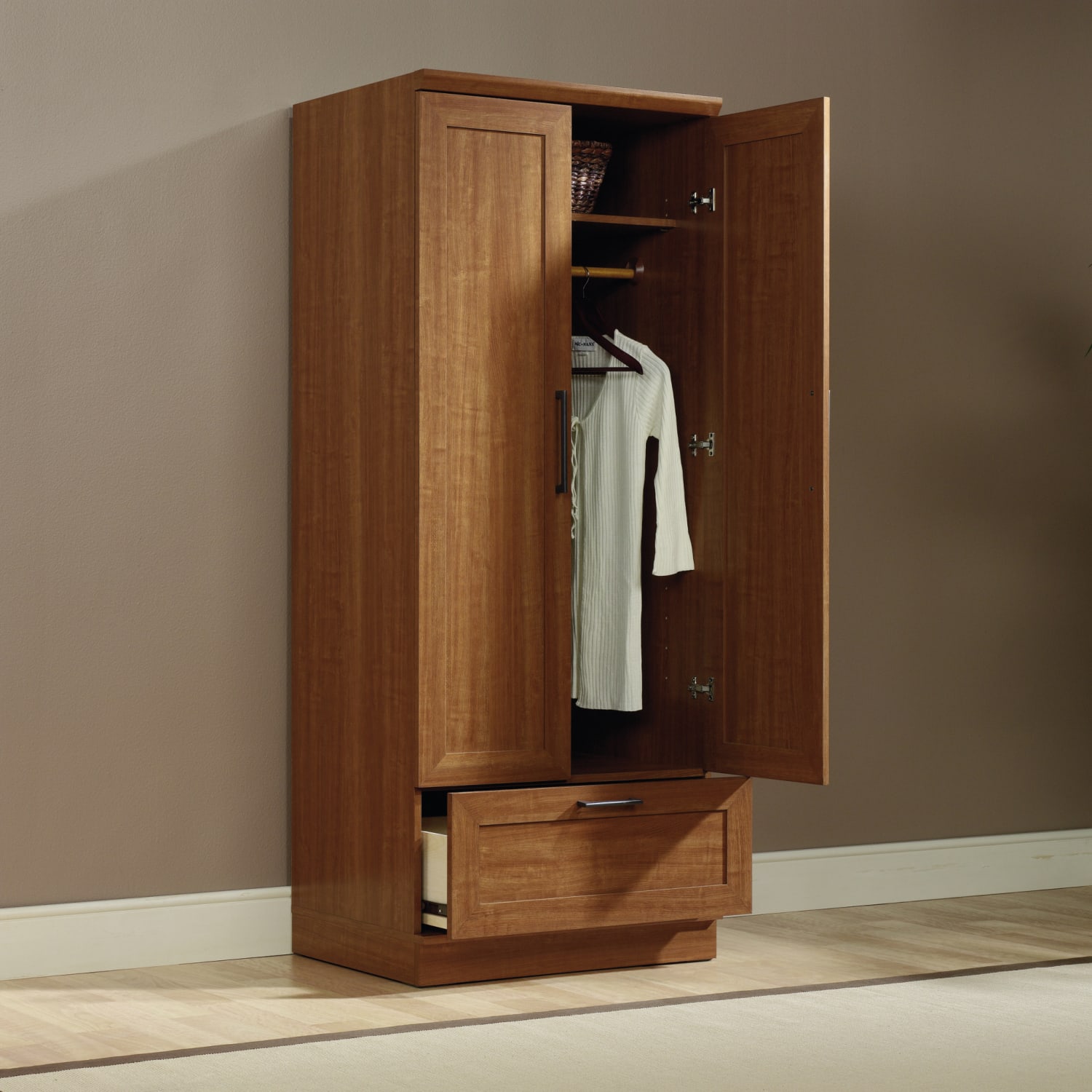 Sauder HomePlus Wardrobe/Storage Cabinet, Sienna Oak - Image 5