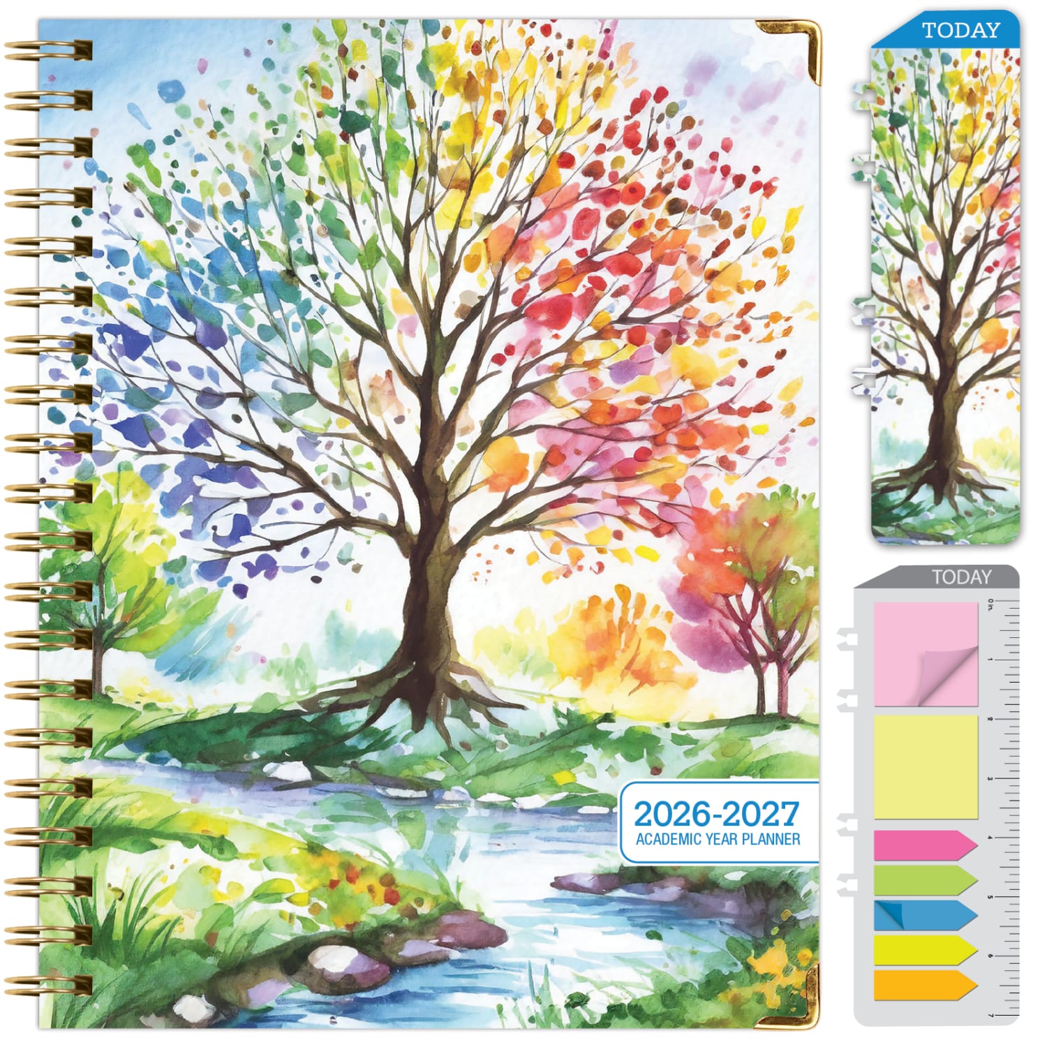 2026-2027 Excello Brands 14-Month Academic Year Hardcover Weekly/Monthly Fashion Planner, 8-1/2in x 11in, Tree Seasons, May To June, Total Qty 1 - Image 3