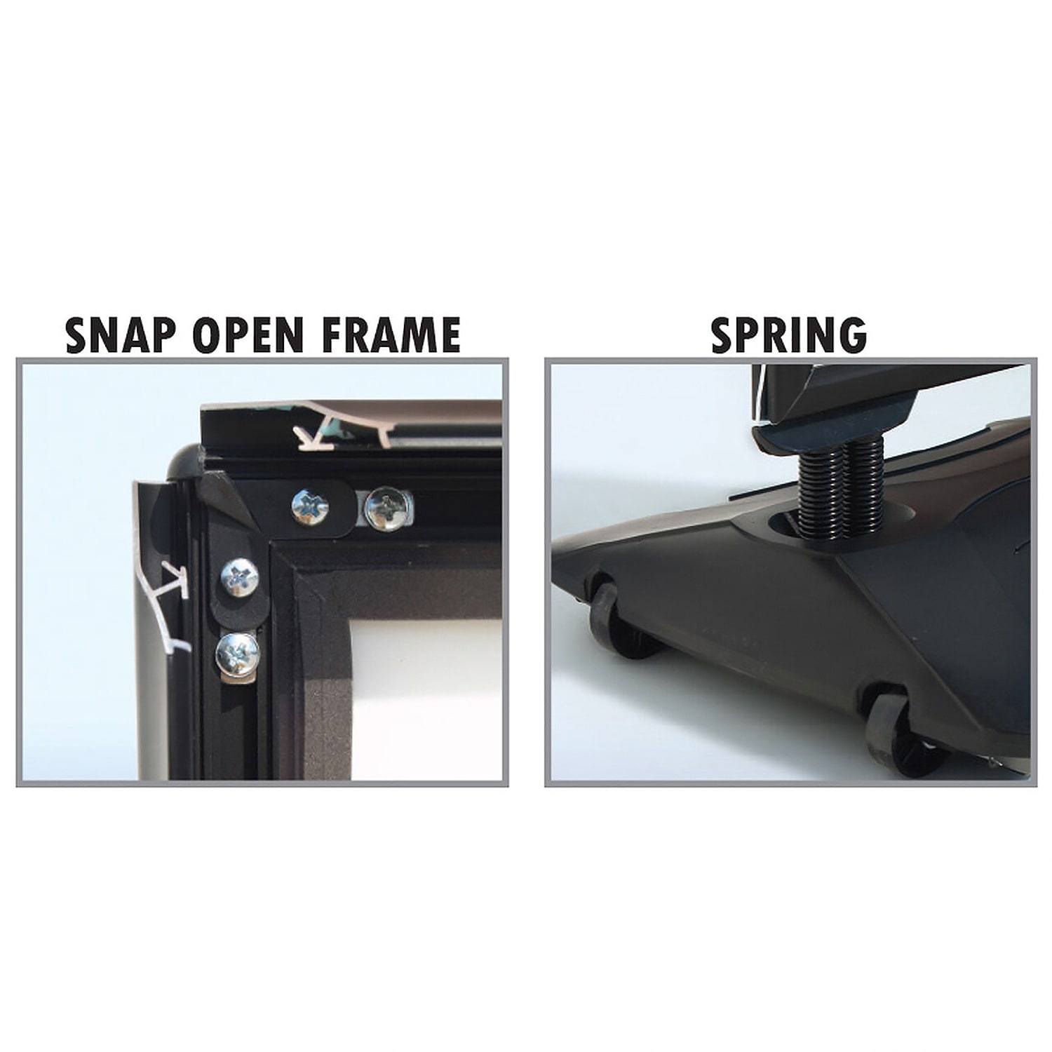 Azar Displays Plastic/Metal Vertical Large Indoor/Outdoor 2-Sided Sidewalk Frame, 43inH x 34inW x 25inD, Black - Image 4