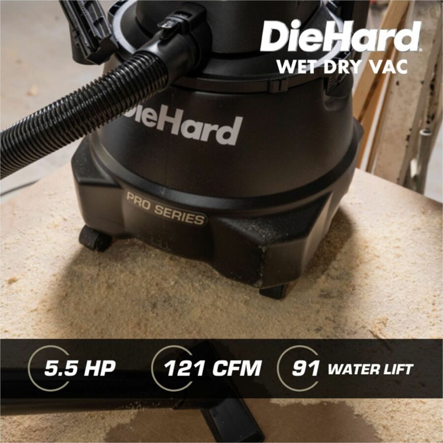 DieHard 9-Gallon 5.5 HP Pro Wet/Dry Vacuum, DH7000501 - Image 4