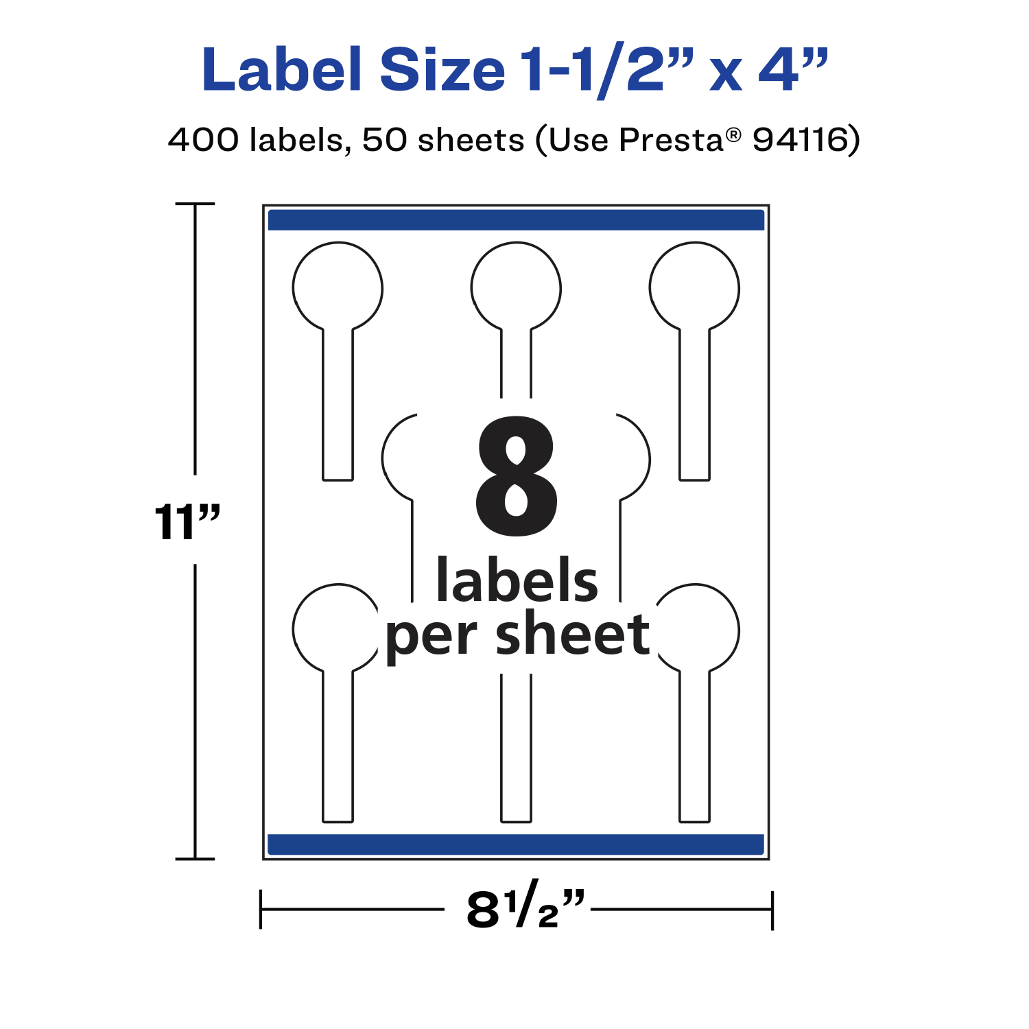 Avery Waterproof Permanent Labels With Sure Feed, 94116-WMF50, Lollipop, 1-1/2in x 4in, White, Pack Of 400 - Image 6
