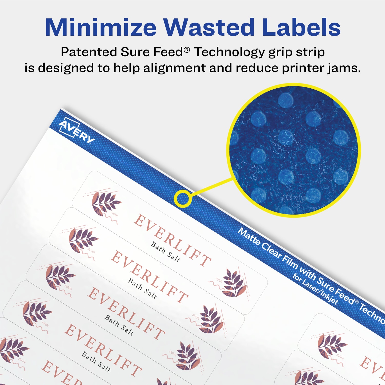 Avery Permanent Labels With Sure Feed, 94214-CMF25, Rectangle, 5/8in x 3in, Matte Clear, Pack Of 800 - Image 5