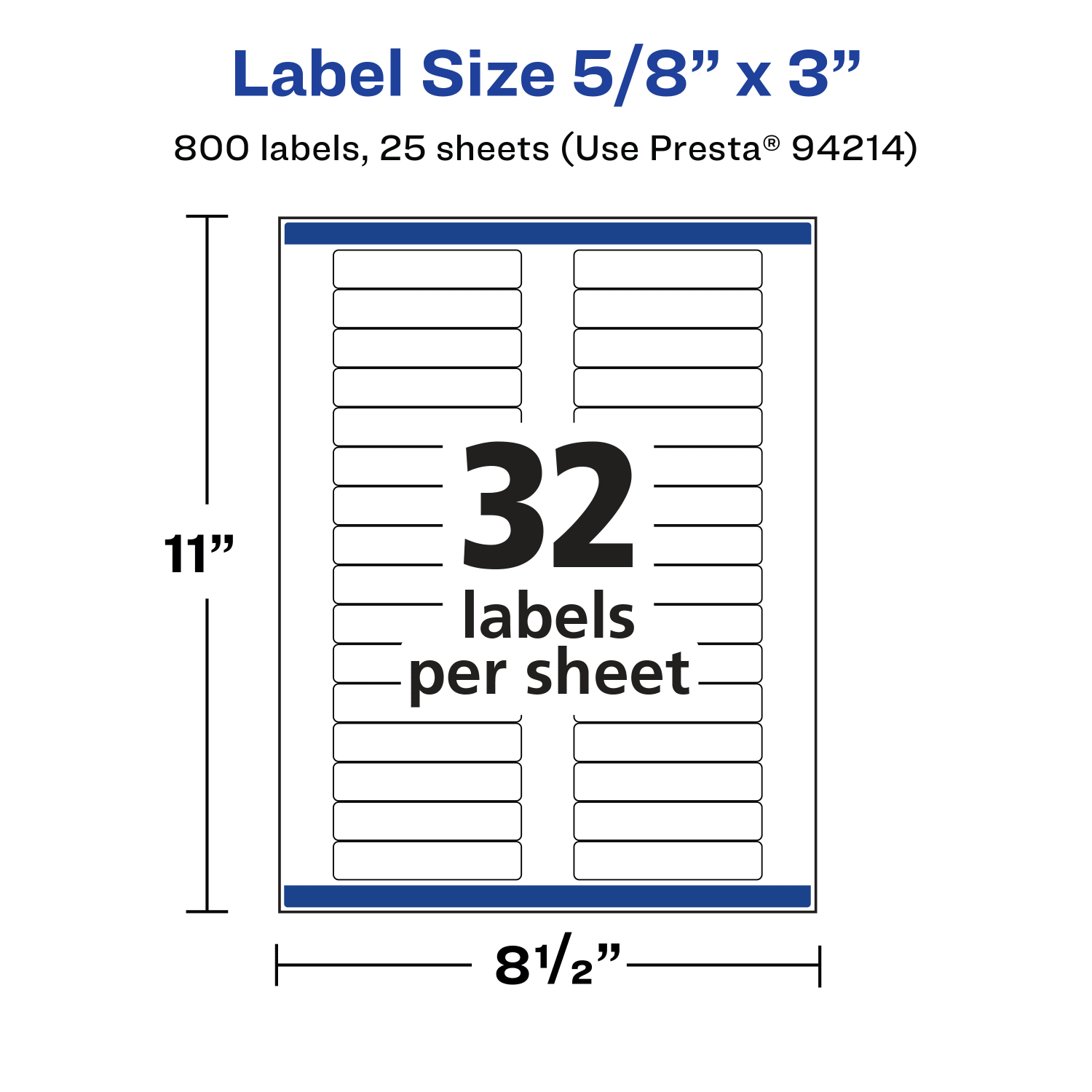 Avery Permanent Labels With Sure Feed, 94214-CMF25, Rectangle, 5/8in x 3in, Matte Clear, Pack Of 800 - Image 6