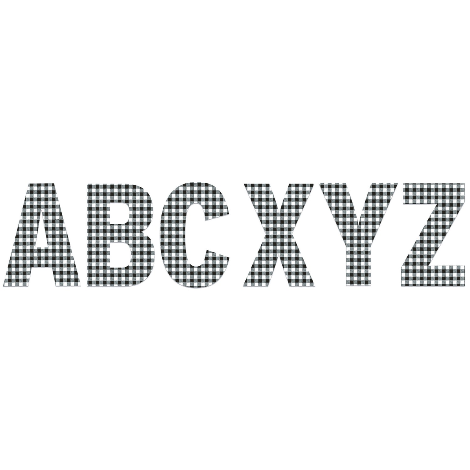 Eureka 7in Deco Letters, Gingham, 129 Letters Per Pack, Set Of 3 Packs - Image 3