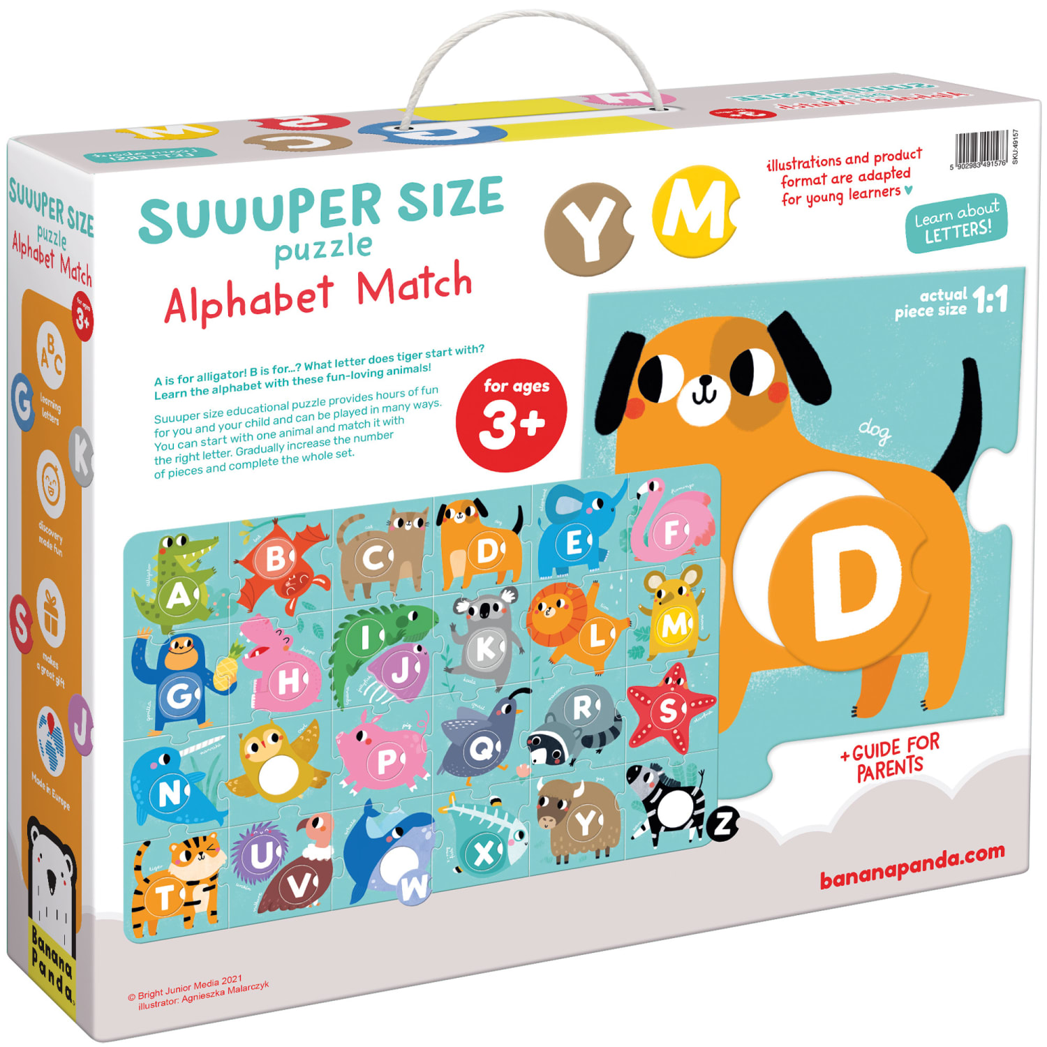 Banana Panda Suuuper Size Puzzle, Alphabet Match, Age 3+ - Image 4