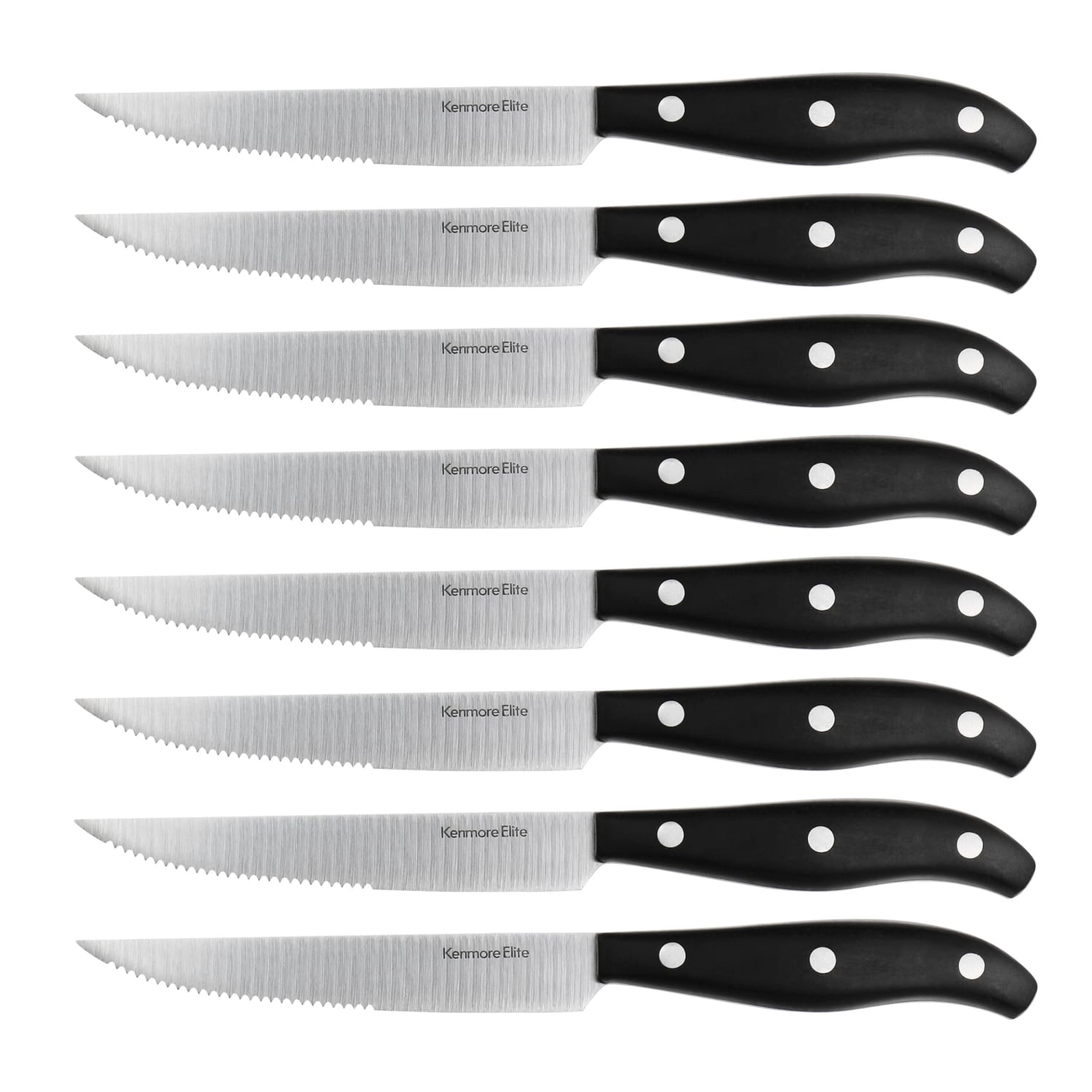 Kenmore Elite 18-Piece Stainless Steel Cutlery And Wood Block Set, Black - Image 5