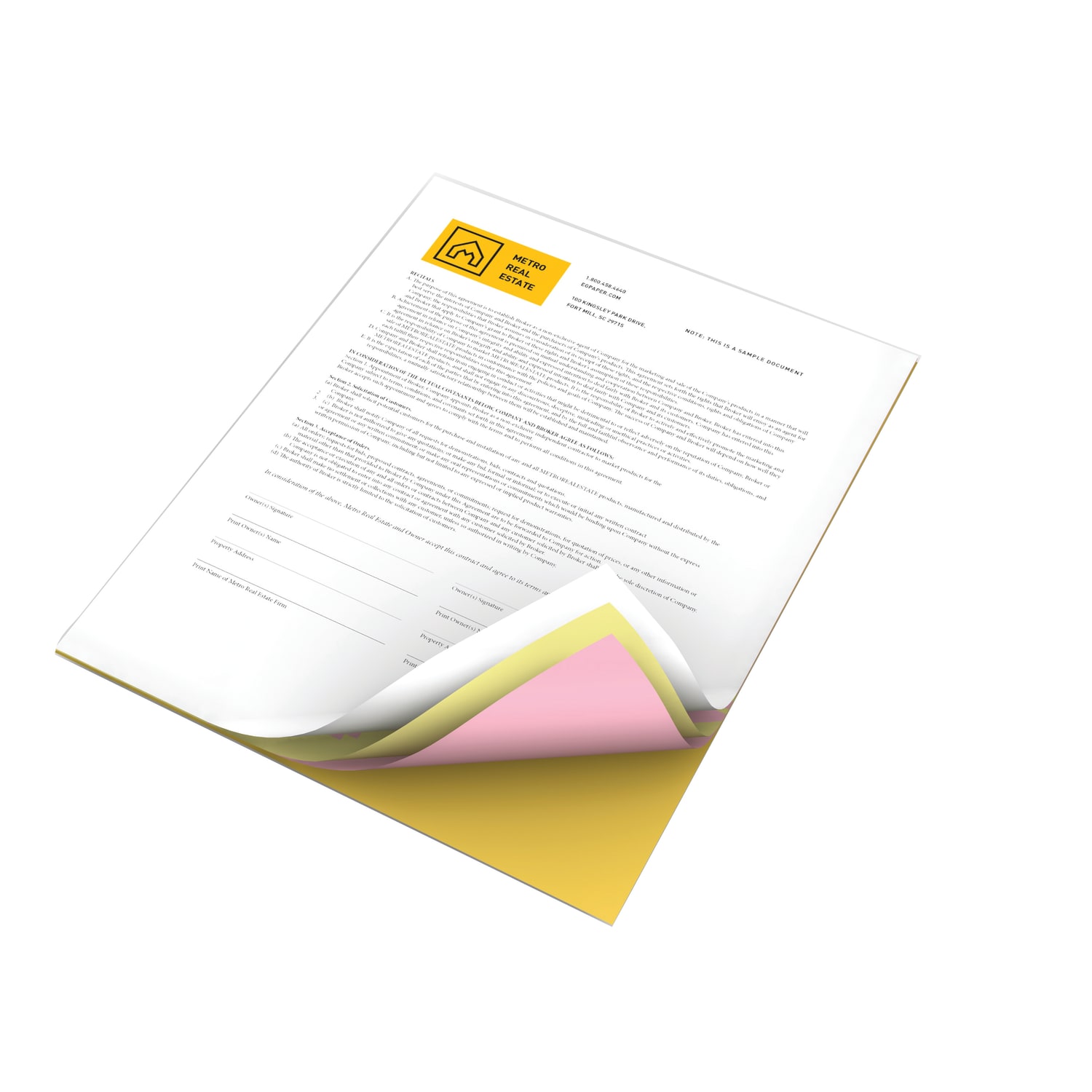 Xerox Revolution Premium Digital Carbonless Laser Paper, 4-Part Straight, 10 Reams, White/Canary/Pink/Goldenrod, Letter Size (8 1/2in x 11in), 1250 Sets Total, 125 Sets Per Ream, 20 Lb, 92 Brightness - Image 4