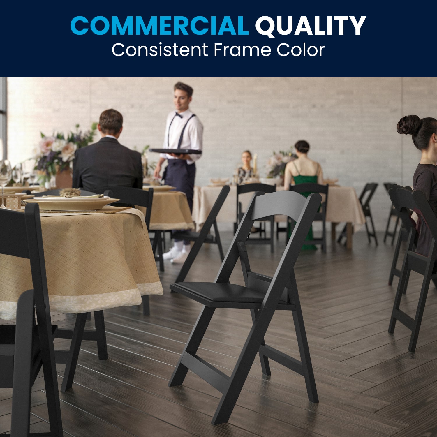 Flash Furniture Hercules 1000 lb Weight Capacity Folding Event Chairs Black Set Of 2 Chairs PopularChairscom