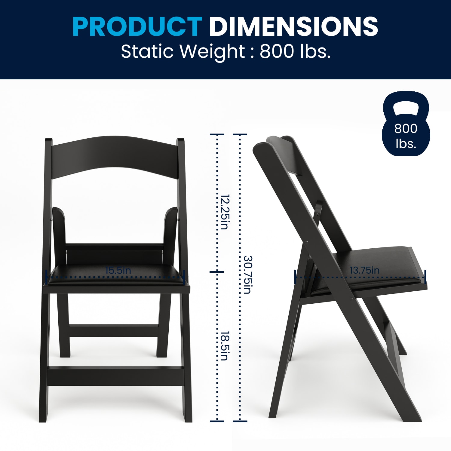 Flash Furniture Hercules 1000 lb Weight Capacity Folding Event Chairs Black Set Of 2 Chairs PopularChairscom