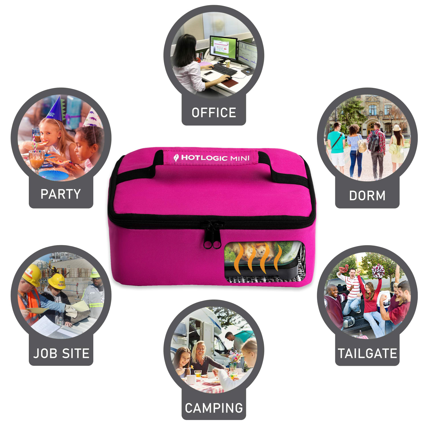 HOTLOGIC Portable Personal Mini Oven, Pink - Image 3