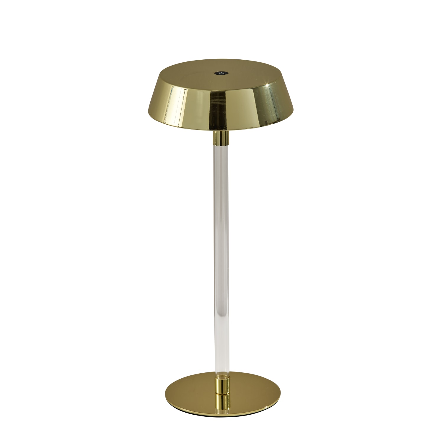 Adesso Orla LED Cordless Table Lamp, Shiny Gold/Clear Acrylic
