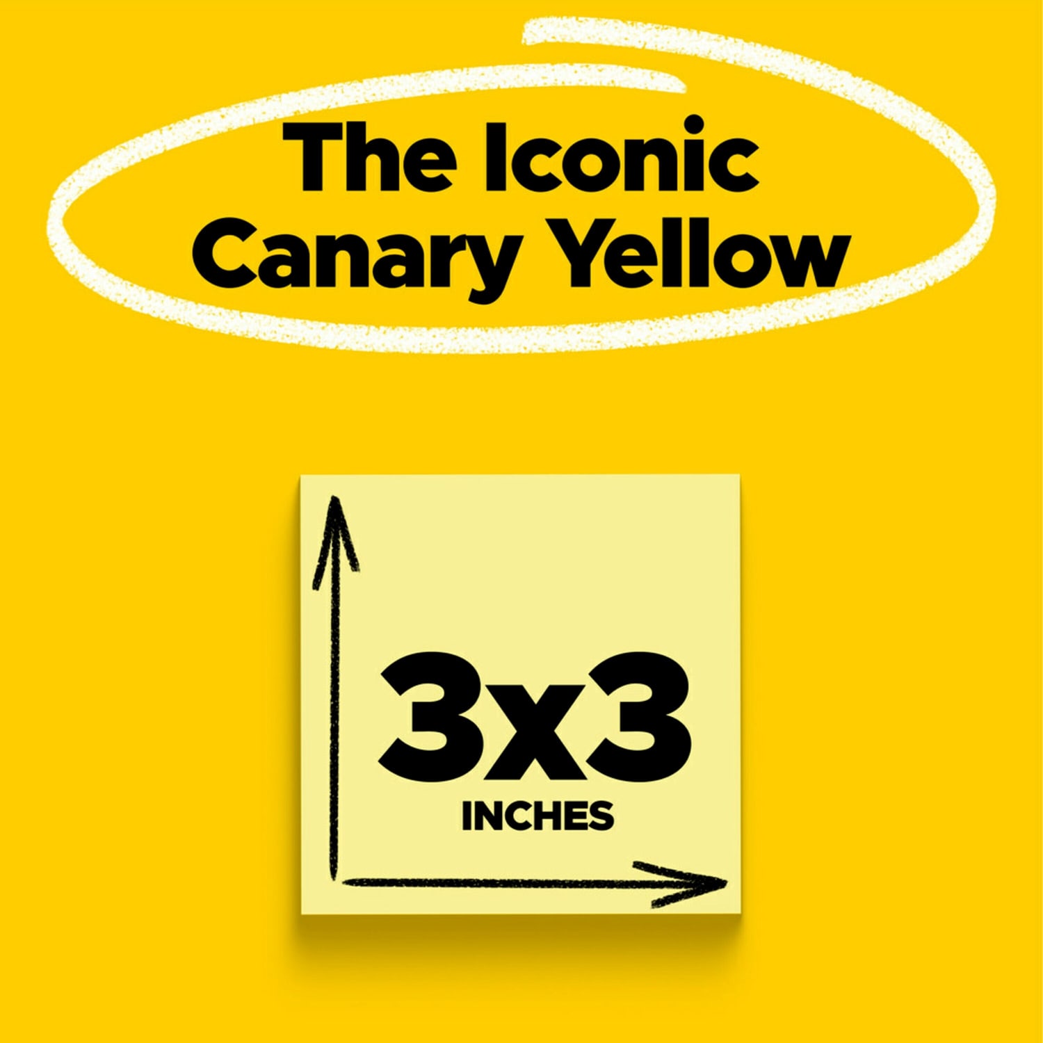Post-it Super Sticky Notes, 3 in x 3 in, 24 Pads, 90 Sheets/Pad, 2x the Sticking Power, Canary Yellow - Image 3