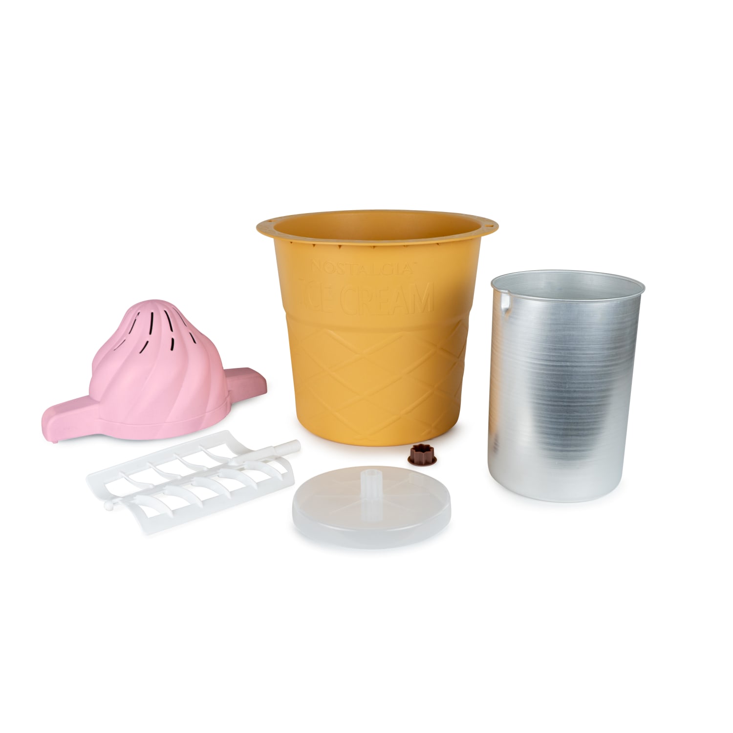 Nostalgia 4-Quart Swirl Cone Ice Cream Maker, Strawberry Red - Image 5