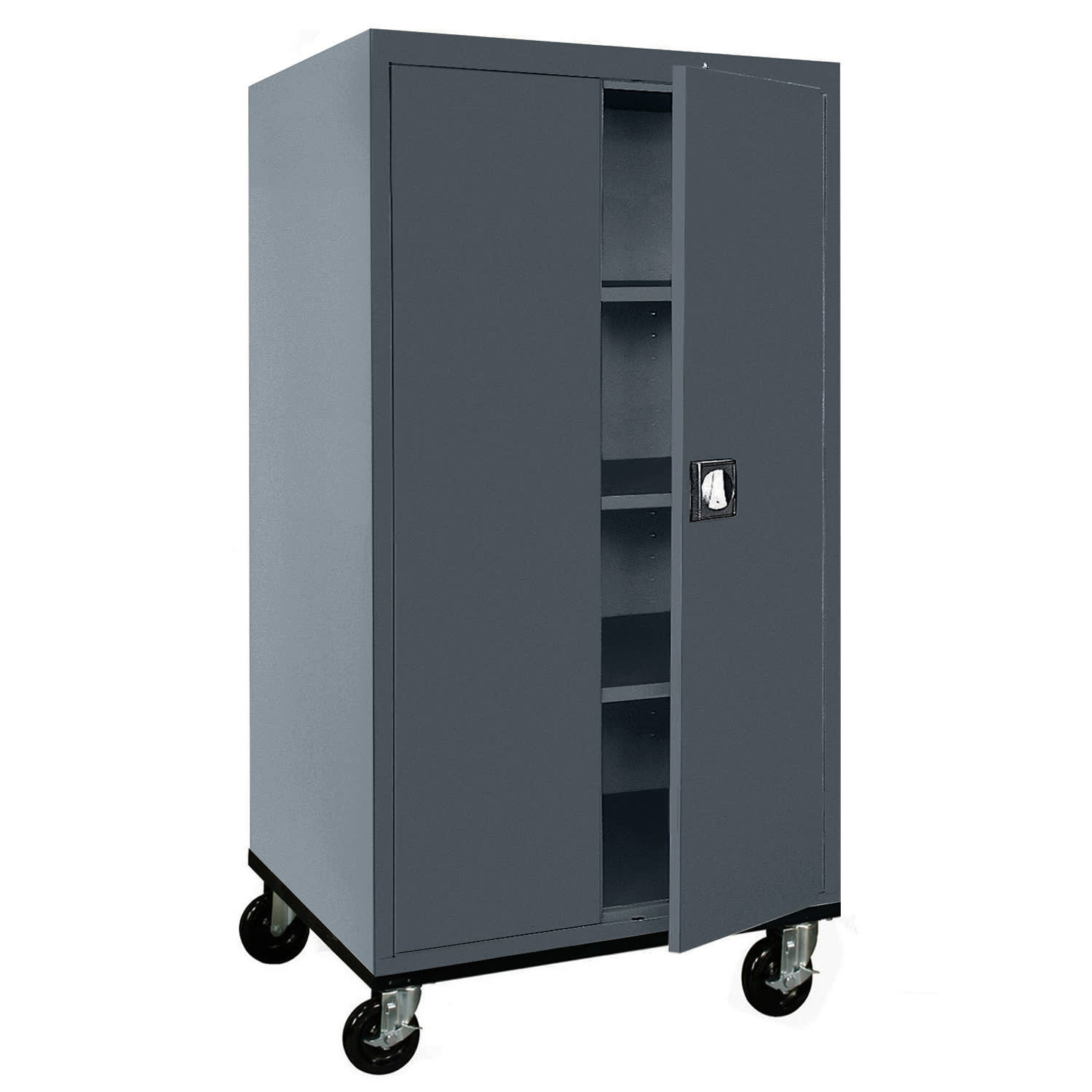 Sandusky Transport Series 36inW Heavy-Duty Mobile Storage Cabinet, Charcoal