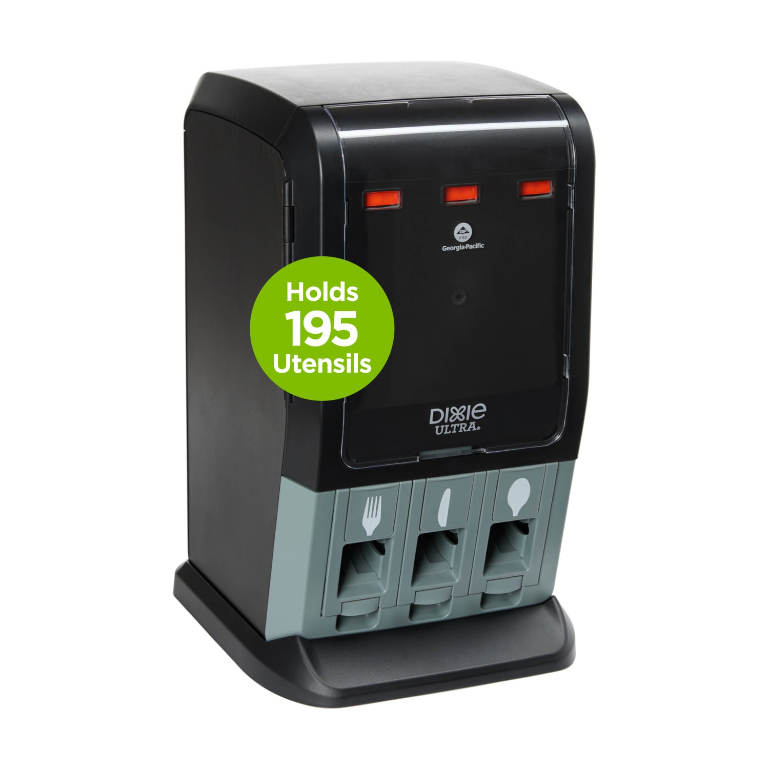 Dixie Ultra SmartStock TriTower Dispenser, 17-9/16inH x 10-1/2inW x 11-7/16inD, Black - Image 3