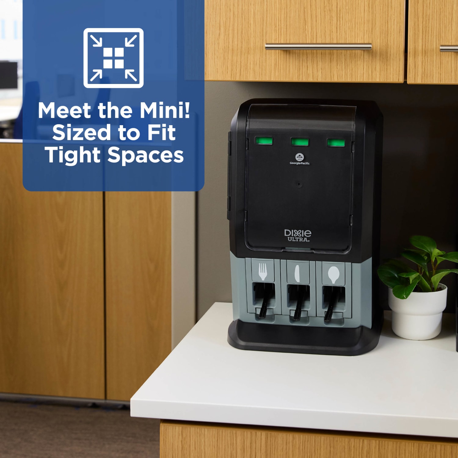 Dixie Ultra SmartStock TriTower Dispenser, 17-9/16inH x 10-1/2inW x 11-7/16inD, Black - Image 5