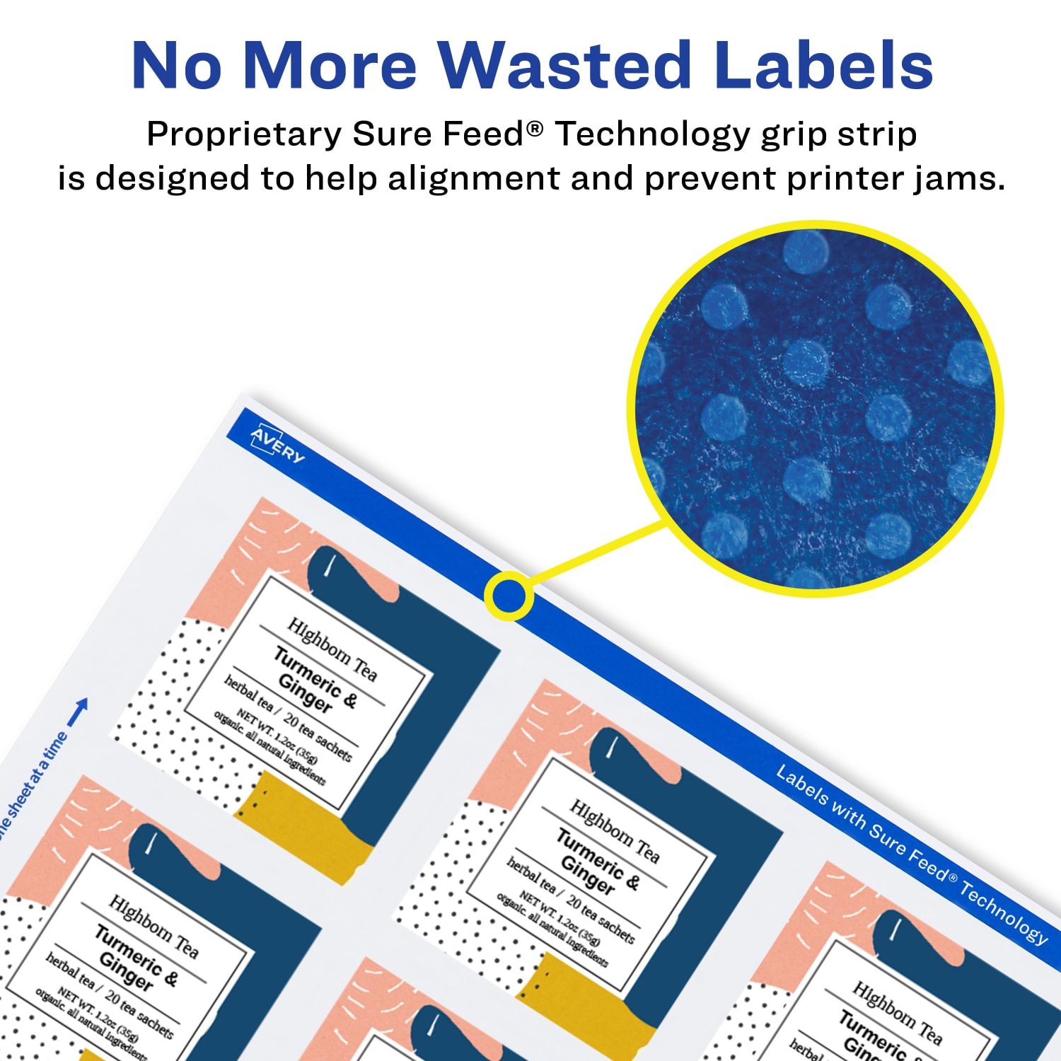 Avery Waterproof Permanent Labels With Sure Feed, 94106-WMF50, Square, 1-1/2in x 1-1/2in, White, Pack Of 1,000 - Image 5