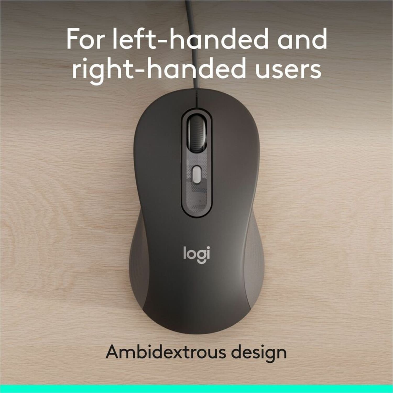 Logitech Signature Wired M520 L for Business, Optical Wired Mouse, USB-C Plug-and-Play, Graphite, 910007497 - Image 6