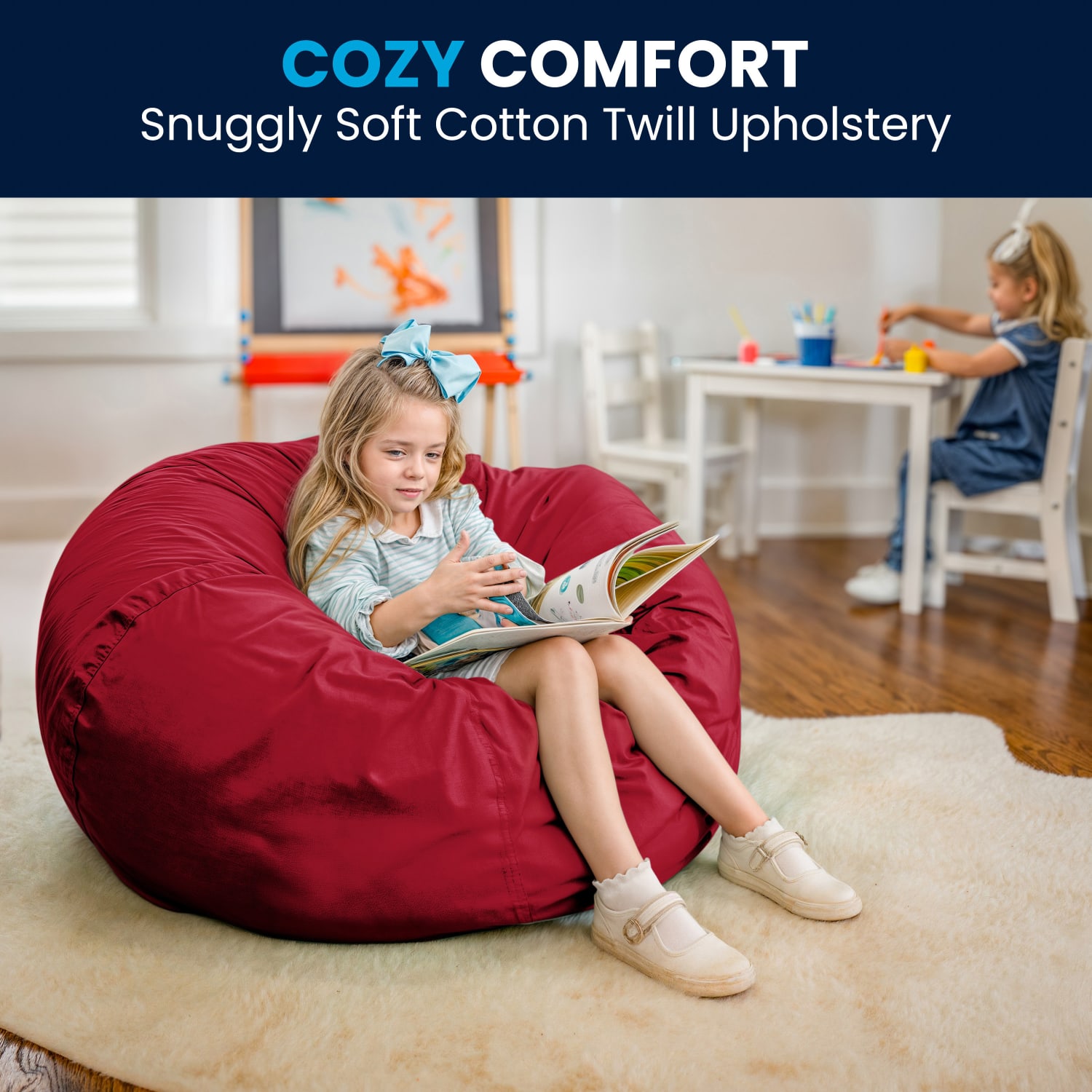 Flash Furniture Oversized Bean Bag Chair For Kids And Adults Red PopularChairscom Flash Furniture Oversized Bean Bag Chair For Kids And Adults Red PopularChairscom