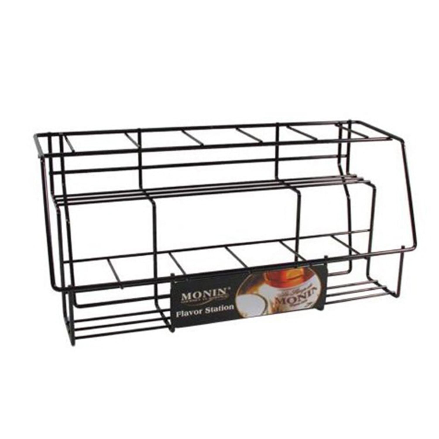 Monin 2-Tier Wire Syrup Bottle Rack, Black