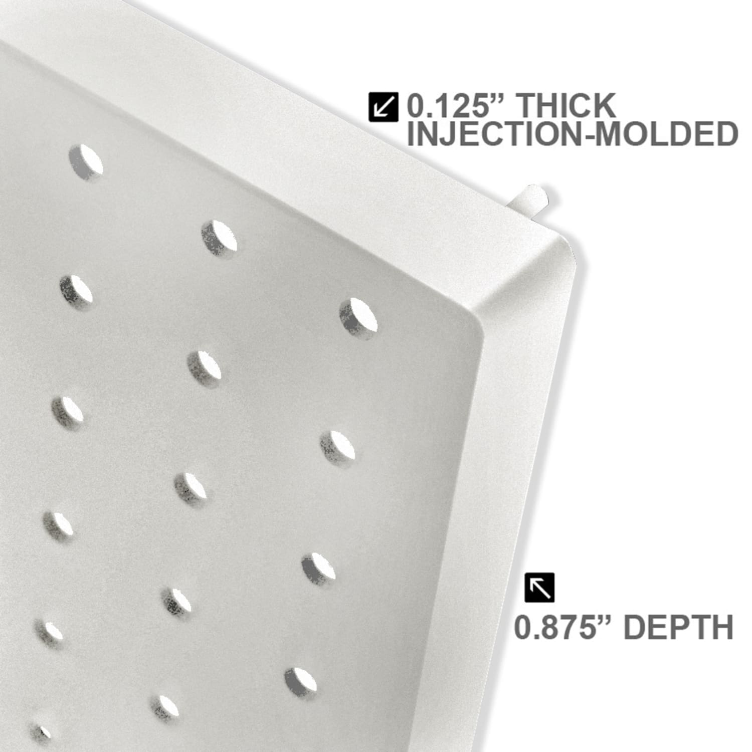 Azar Displays Pegboard Wall Panel, 13 1/2in x 44in, White, Pack Of 2 - Image 3