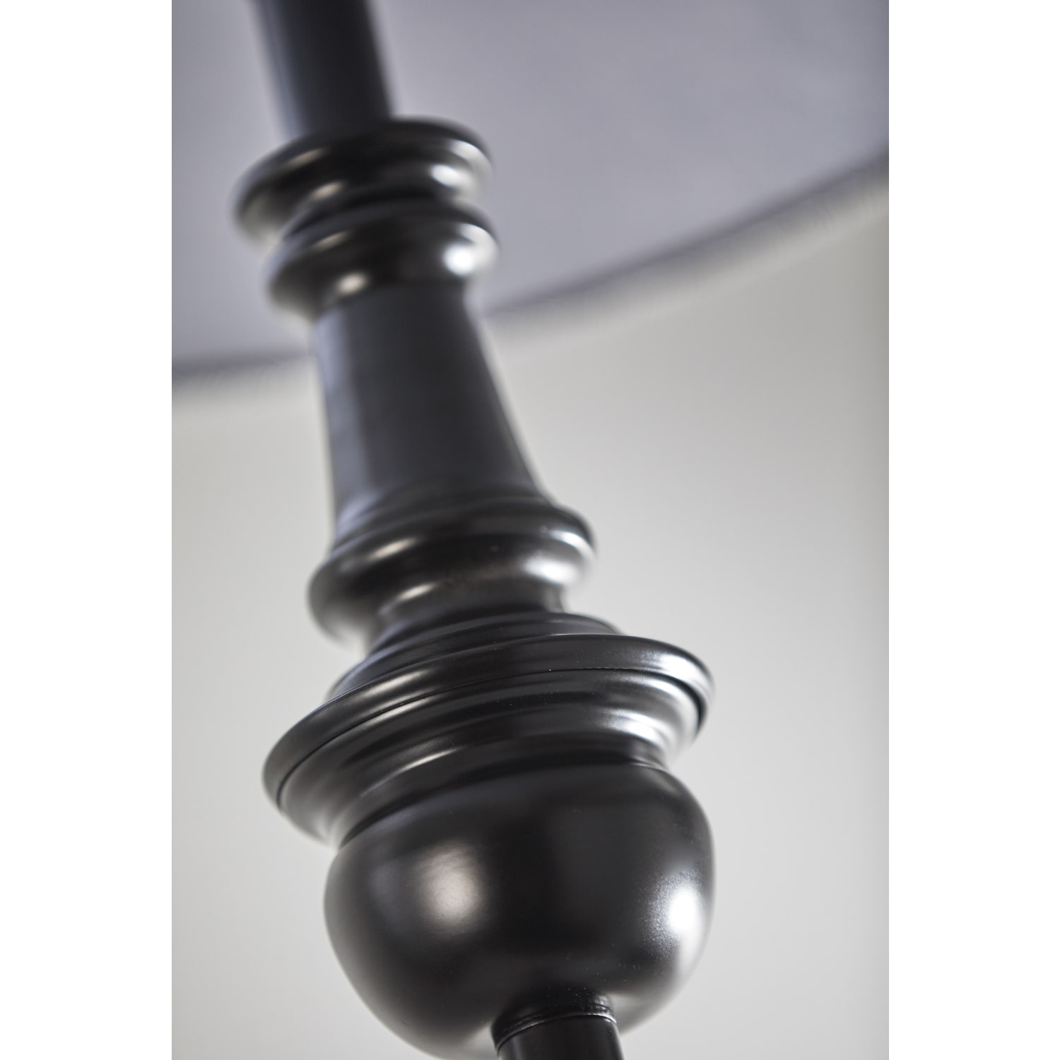 Adesso Simplee Charles Floor Lamp, 60inH, Dark Herringbone Shade/Black Base - Image 4