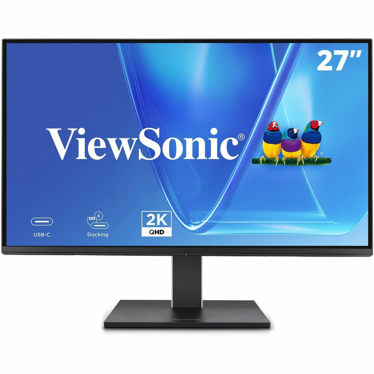 ViewSonic VG2758-2K 27 Inch 1440p IPS Docking Monitor with Advanced Ergonomics, 100W USB C, 5-port USB Hub, HDMI, DisplayPort, and Daisy Chain