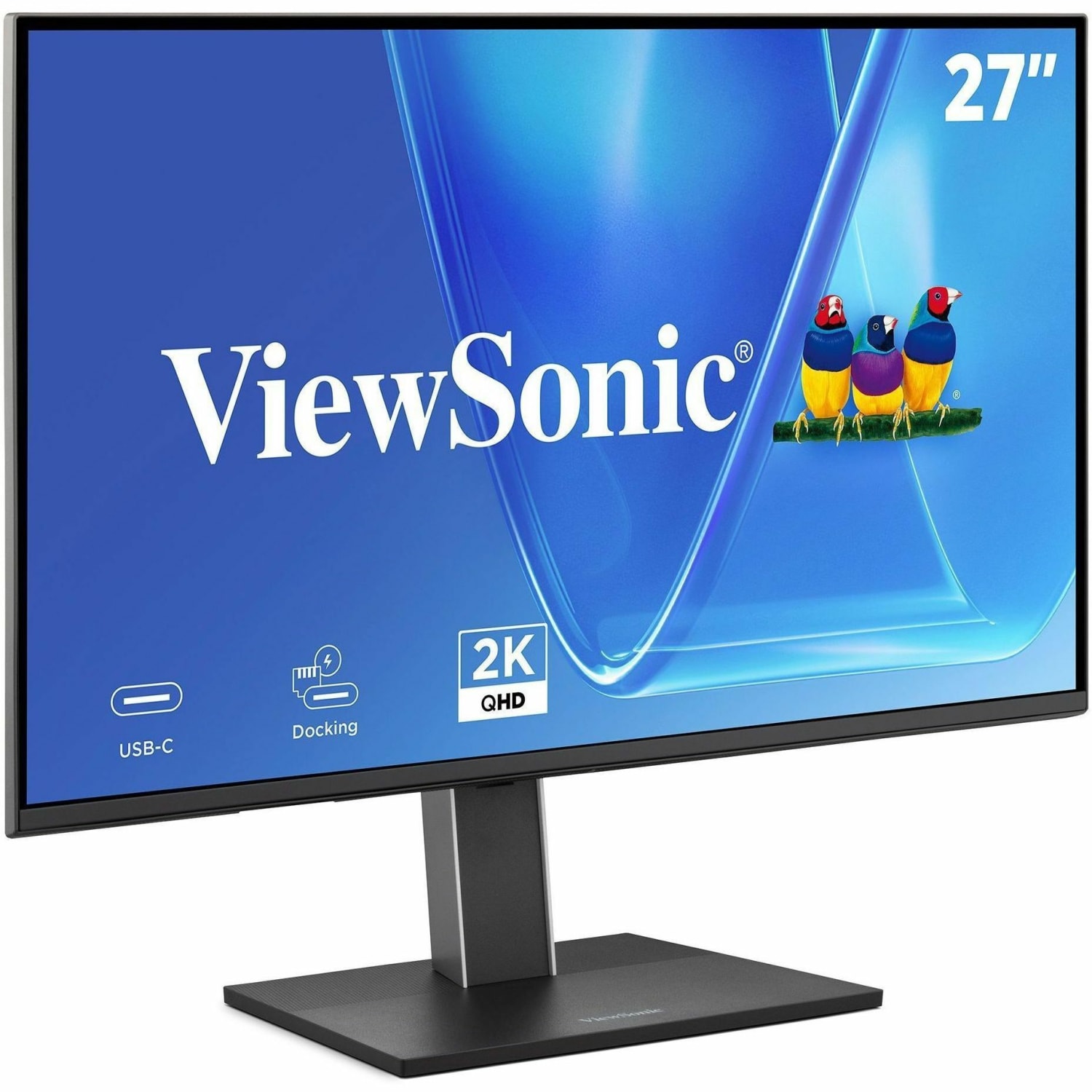 ViewSonic VG2758-2K 27 Inch 1440p IPS Docking Monitor with Advanced Ergonomics, 100W USB C, 5-port USB Hub, HDMI, DisplayPort, and Daisy Chain - Image 4