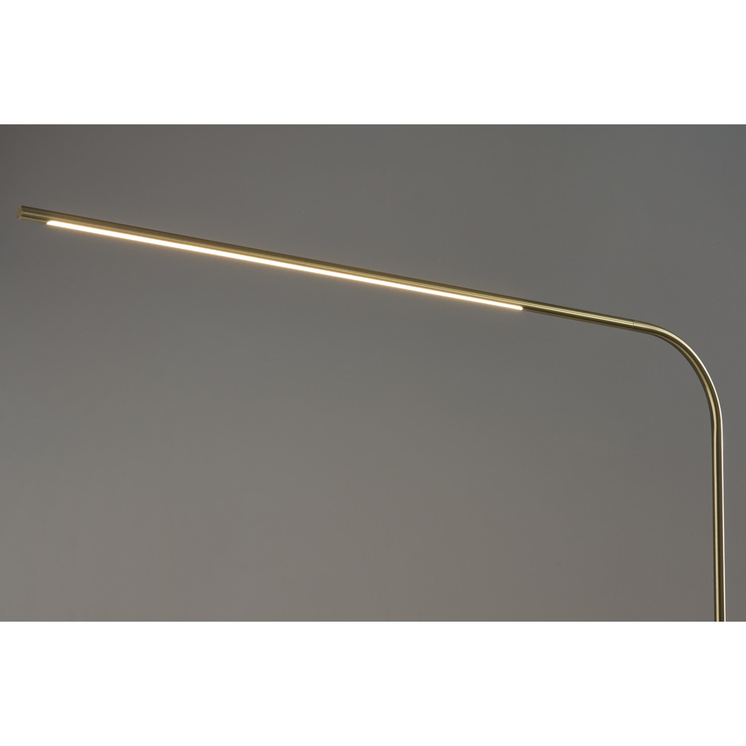 Adesso Cullen LED Arc Floor Lamp With Smart Switch, 74inH, Antique Brass Shade/Antique Brass & Black Base - Image 5