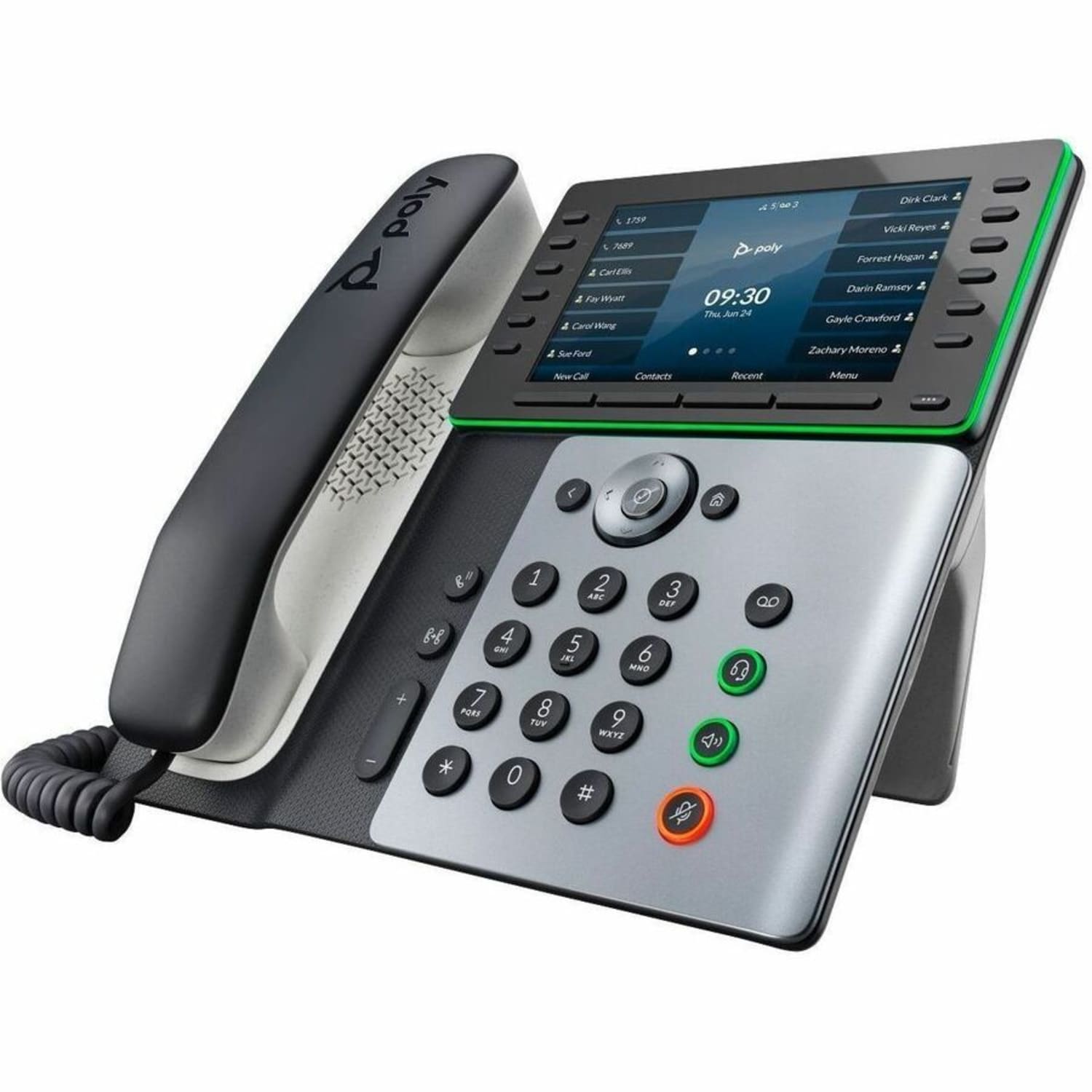 HP Poly Edge E550 VoIP Phone With Caller ID/Call Waiting, Black - Image 5