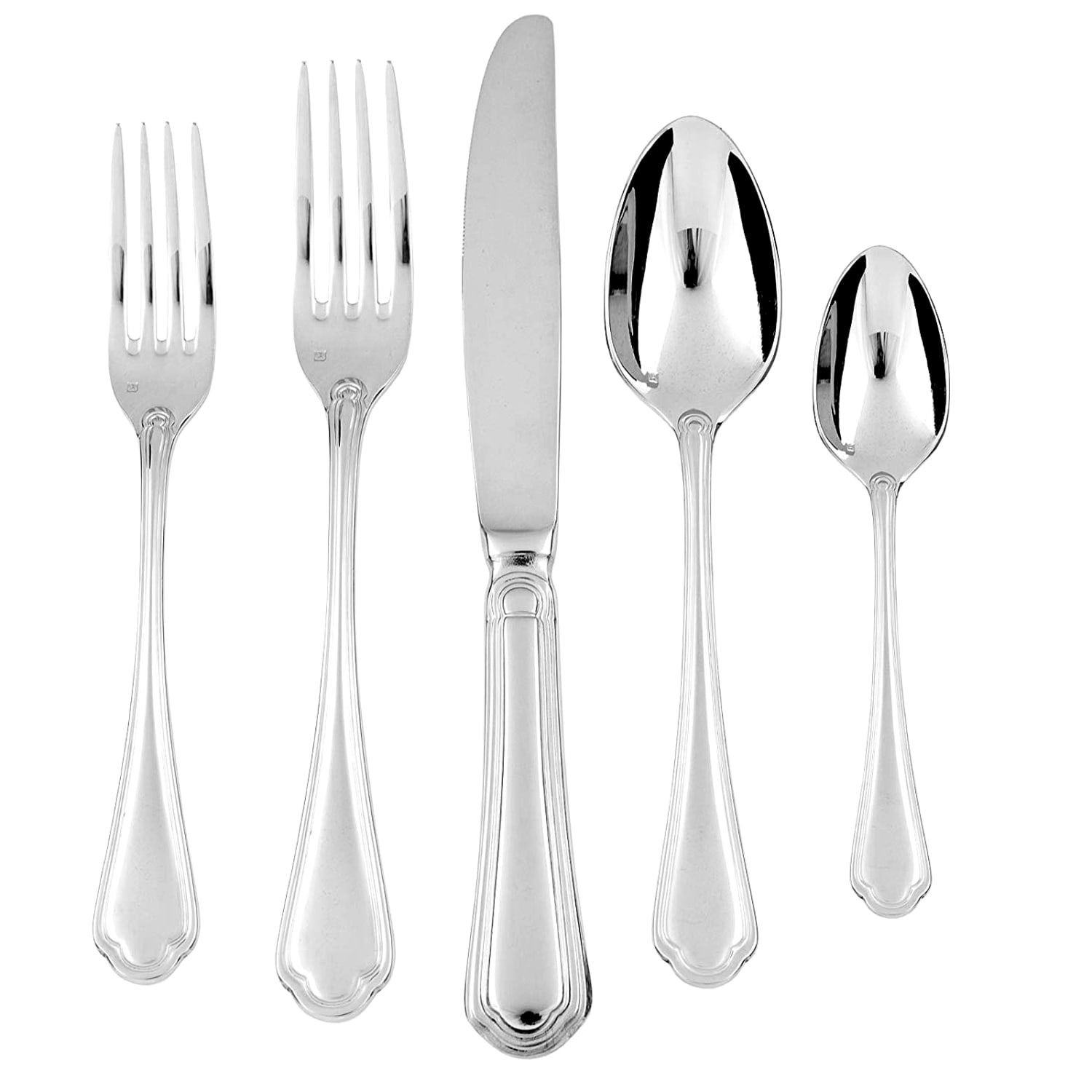 Gibson Elite Medici 20-Piece Flatware Tableware Utensil Set, Silver - Image 4