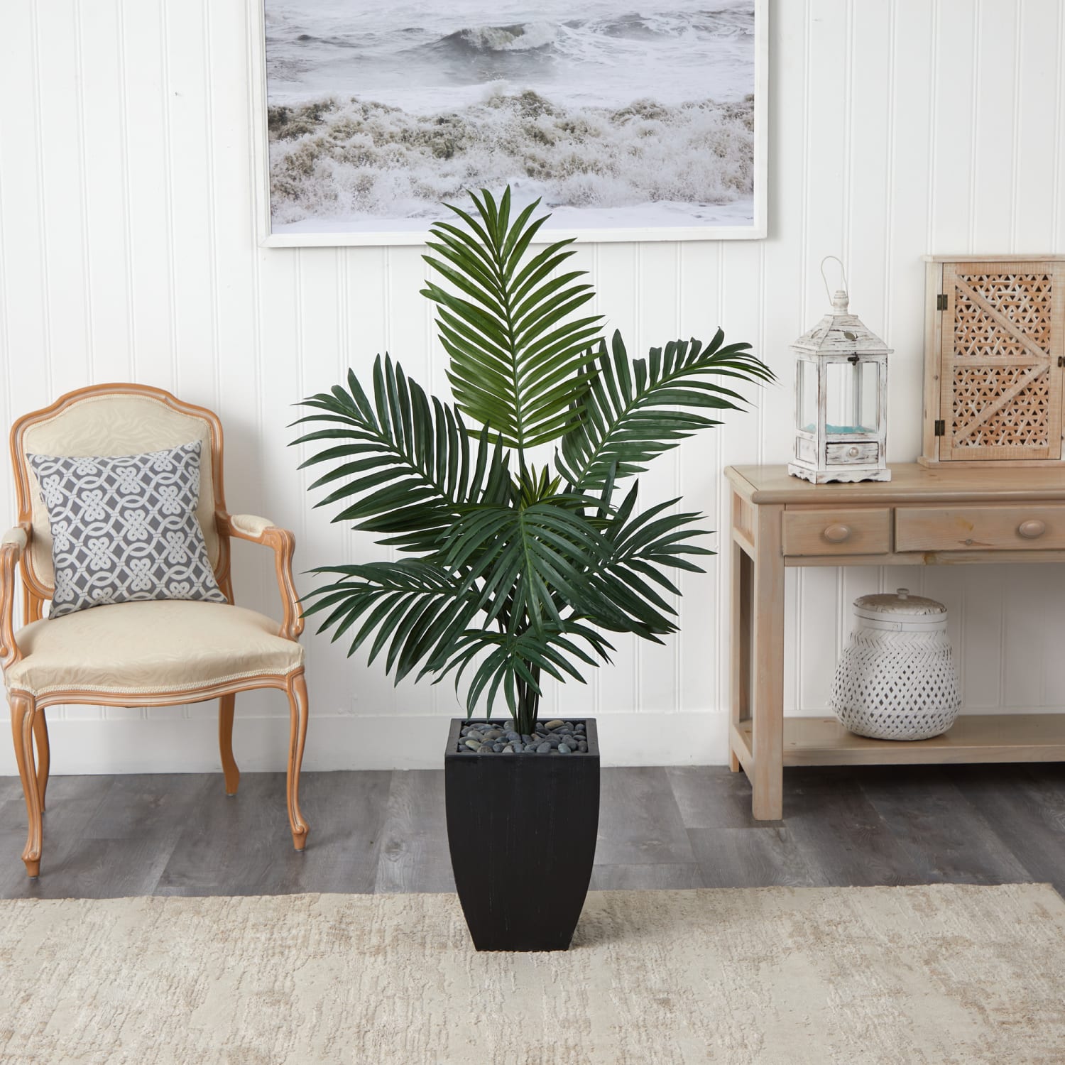 Nearly Natural Kentia Palm 54inH Artificial Tree With Planter, 54inH x 32inW x 32inD, Green - Image 5