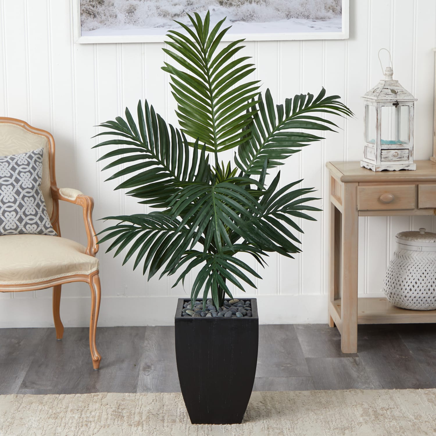Nearly Natural Kentia Palm 54inH Artificial Tree With Planter, 54inH x 32inW x 32inD, Green - Image 6