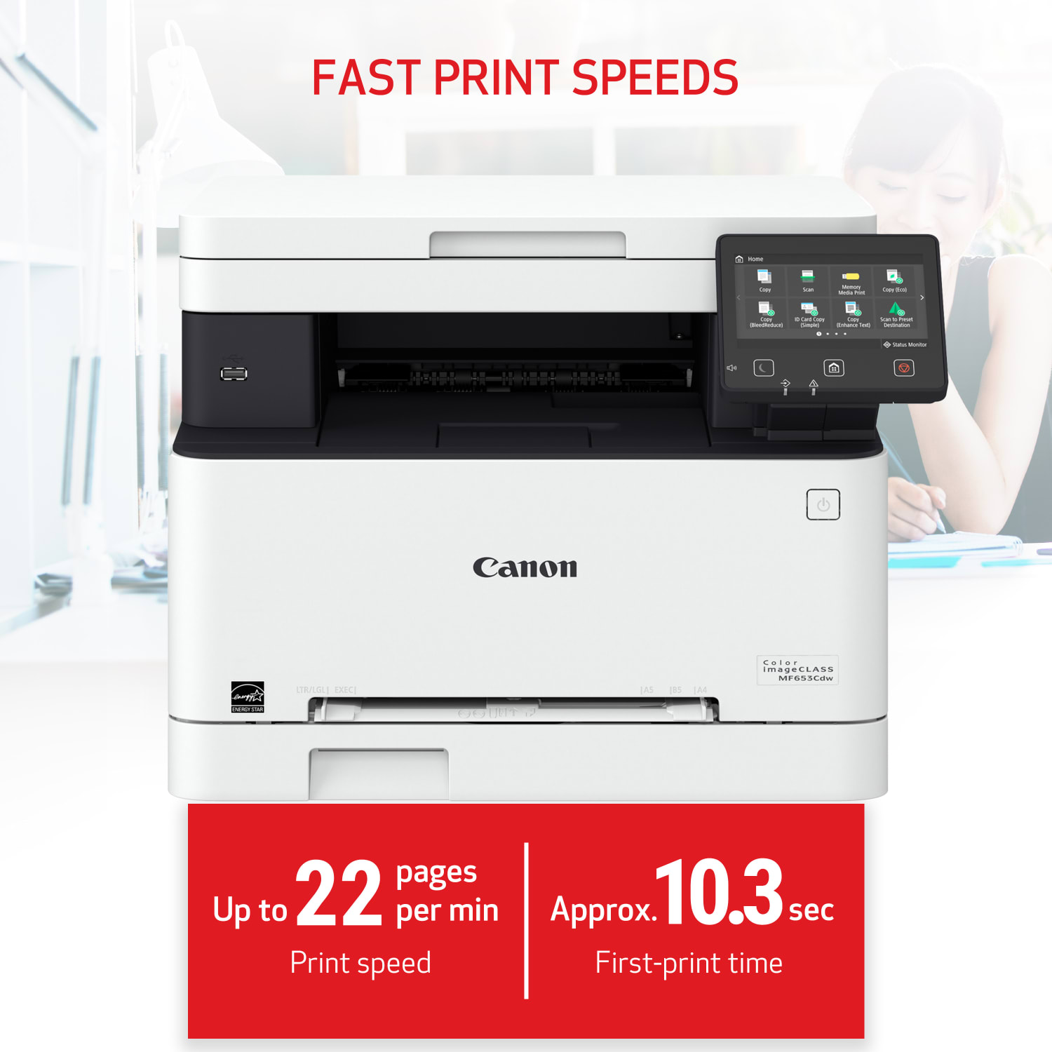 Canon imageCLASS MF653Cdw Wireless Laser All-In-One Color Printer - Image 5