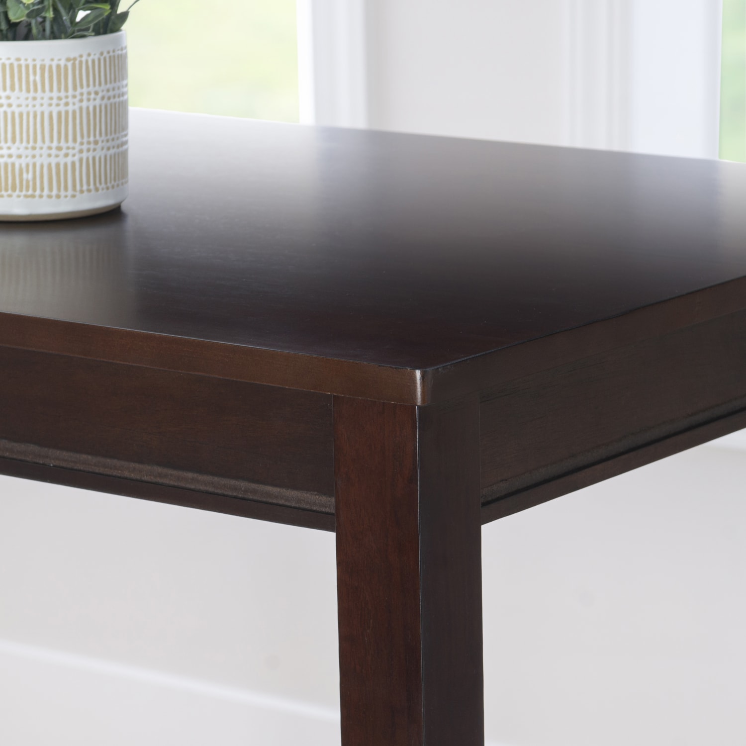 Linon Walker Bar Pub Table, 42inH x 47-1/4inW x 23-3/4inD, Walnut - Image 4