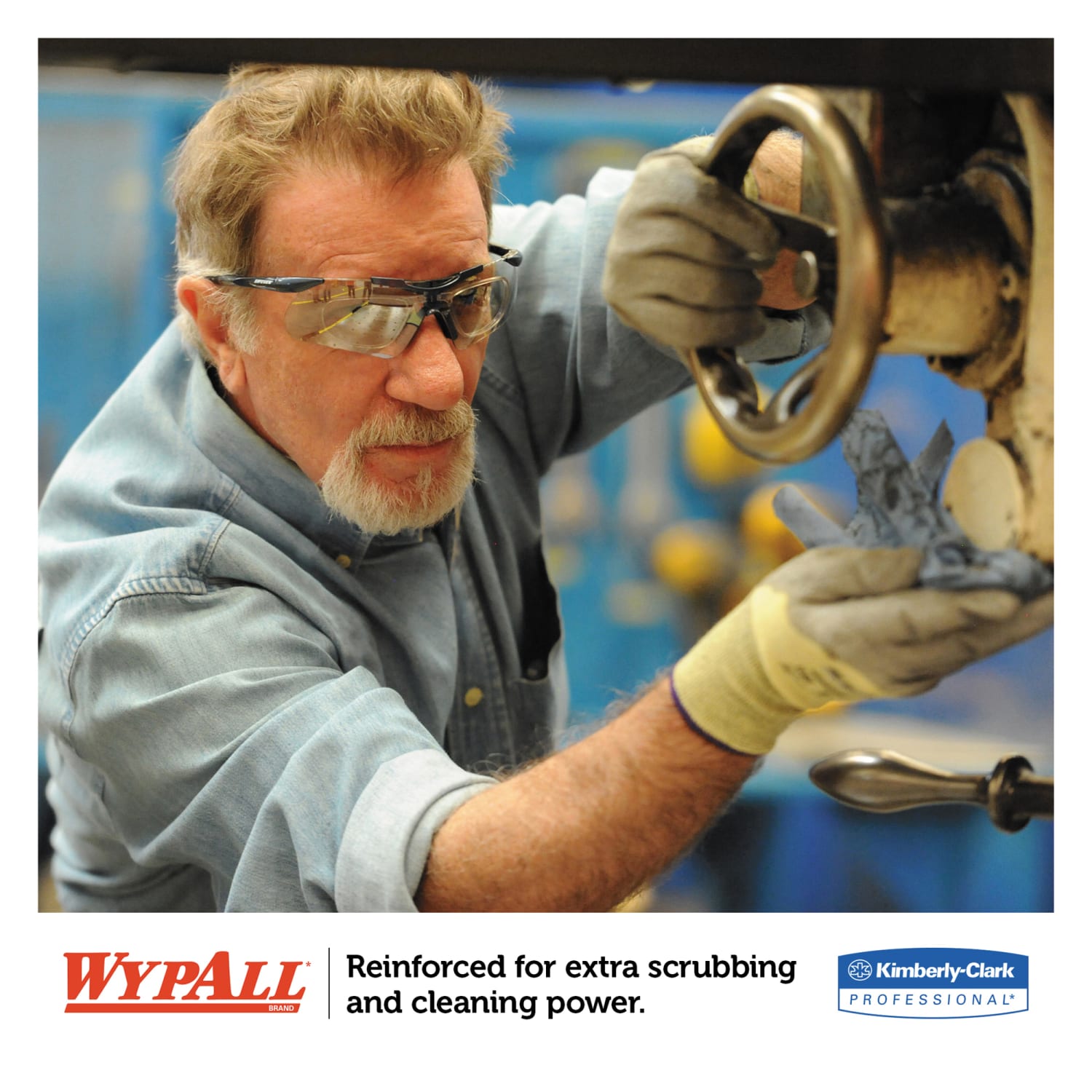 Wypall X60 Wipers, Unscented, 19 5/8in x 13 7/16in, Blue, 130 Sheet Per Roll, Case Of 6 Rolls - Image 6